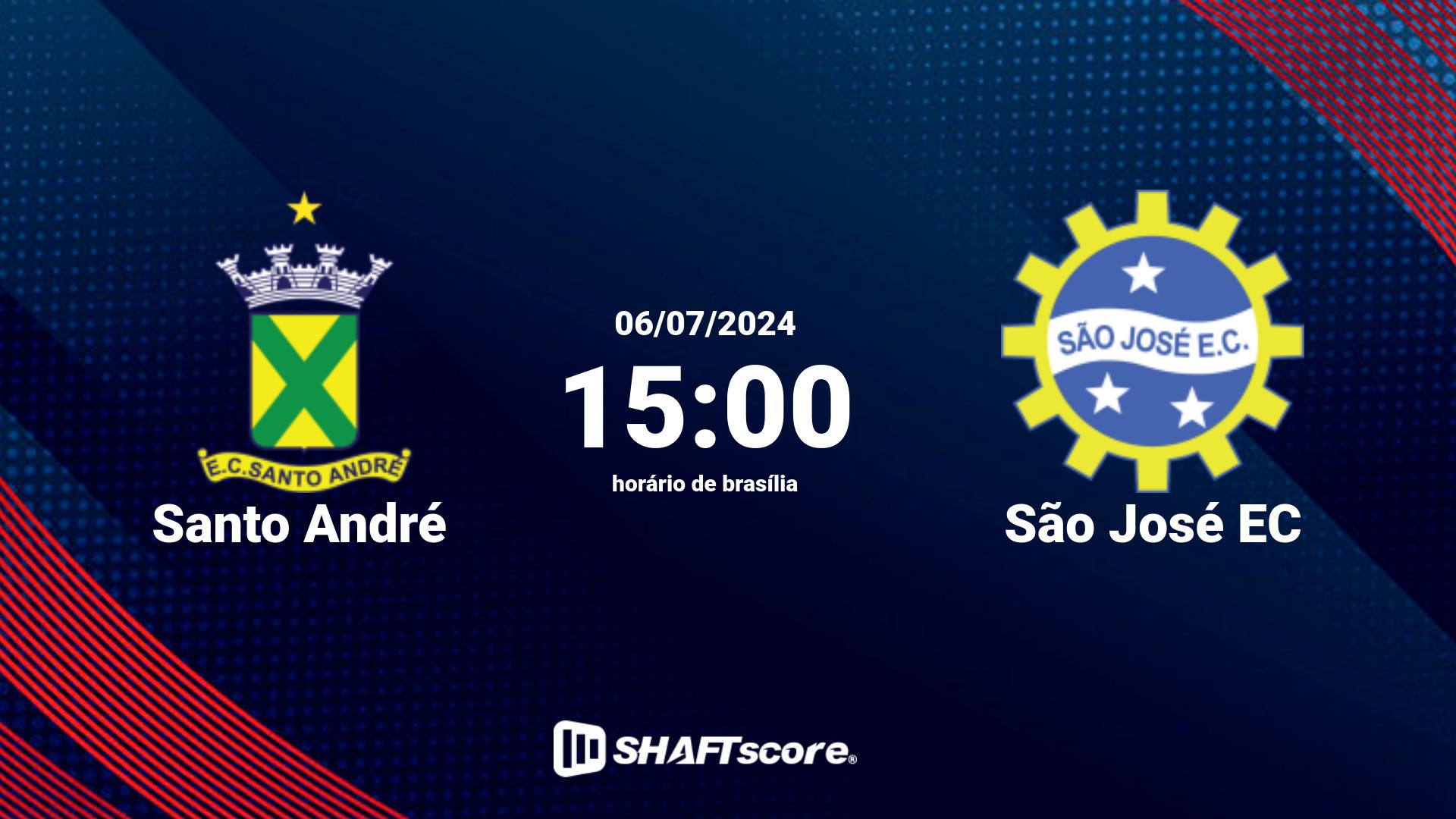 Estatísticas do jogo Santo André vs São José EC 06.07 15:00