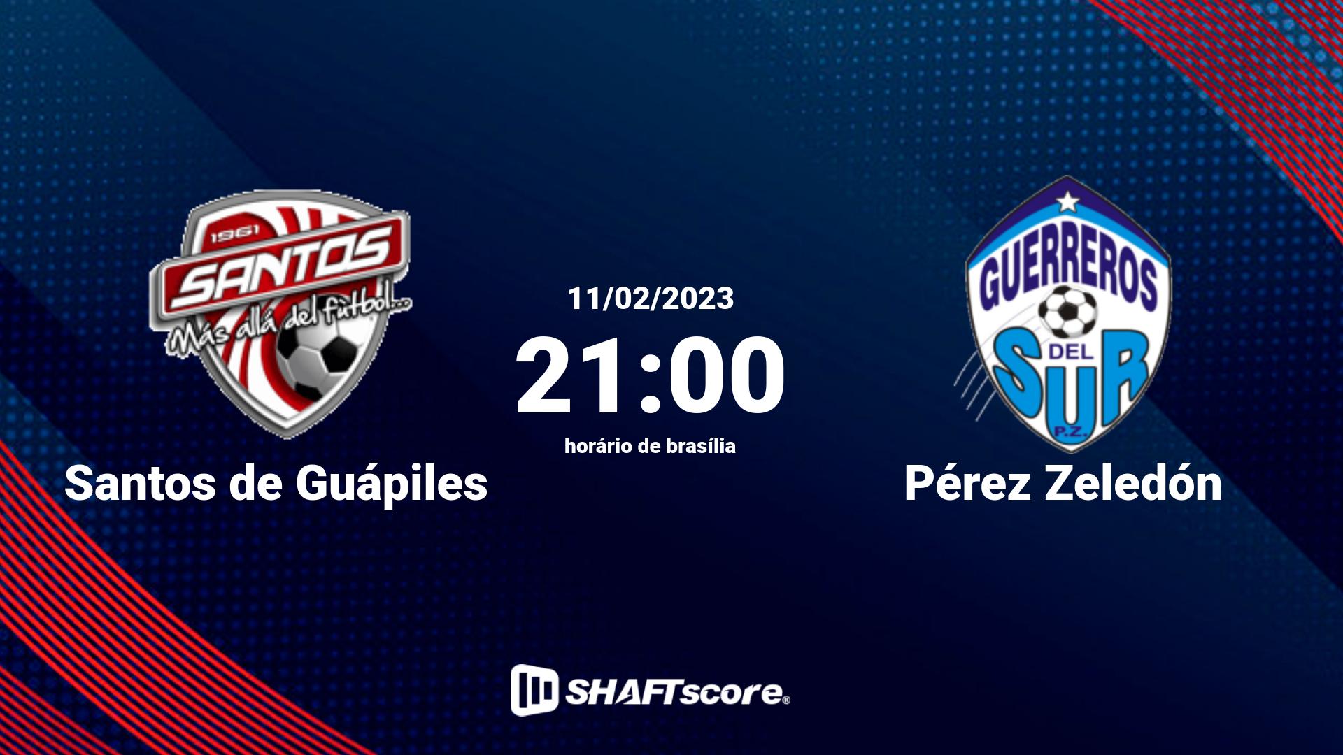 Estatísticas do jogo Santos de Guápiles vs Pérez Zeledón 11.02 21:00