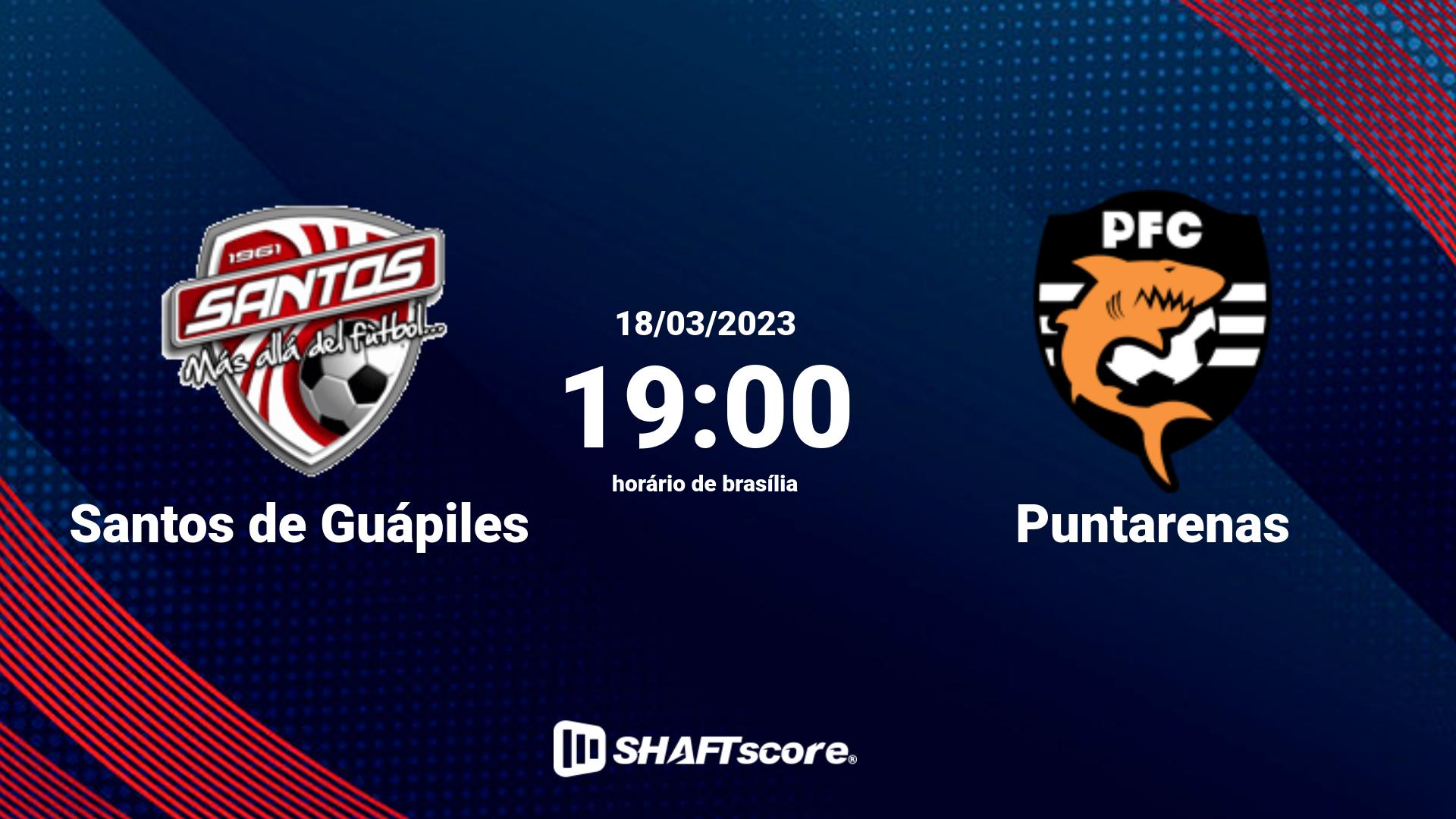 Estatísticas do jogo Santos de Guápiles vs Puntarenas 18.03 19:00