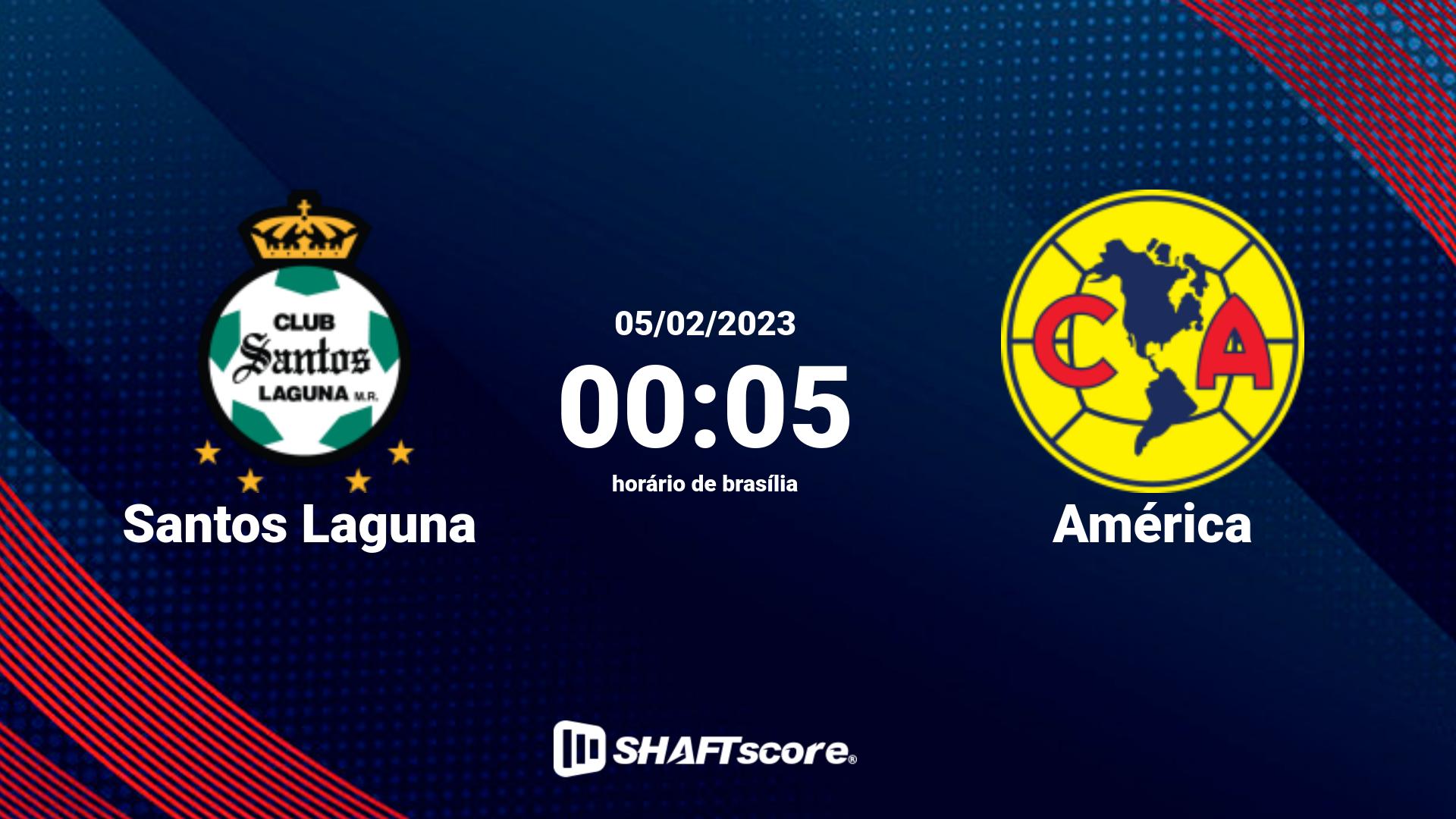 Estatísticas do jogo Santos Laguna vs América 05.02 00:05