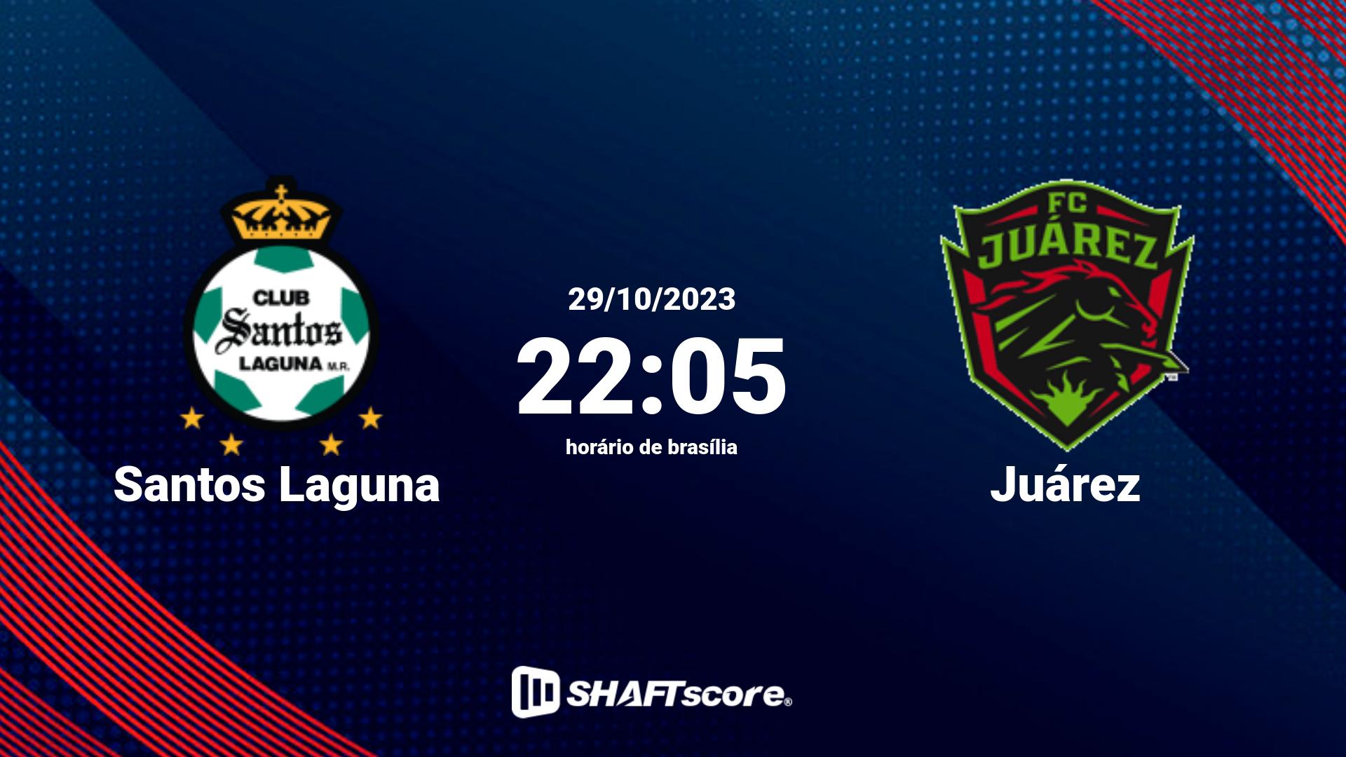 Estatísticas do jogo Santos Laguna vs Juárez 29.10 22:05