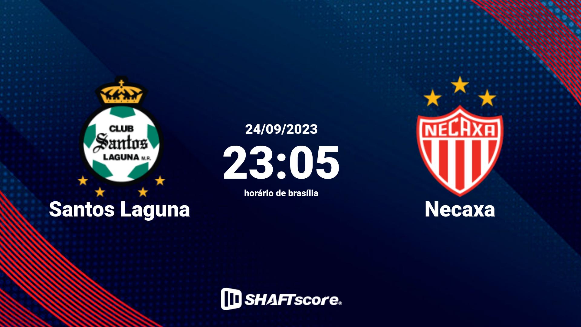 Estatísticas do jogo Santos Laguna vs Necaxa 24.09 23:05