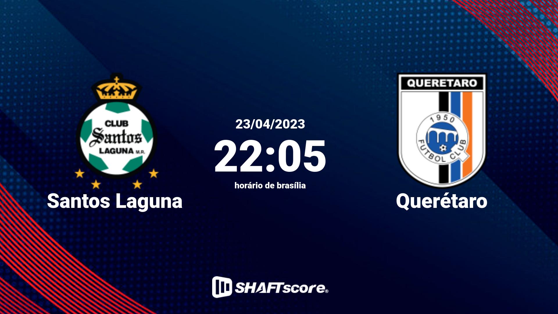 Estatísticas do jogo Santos Laguna vs Querétaro 23.04 22:05