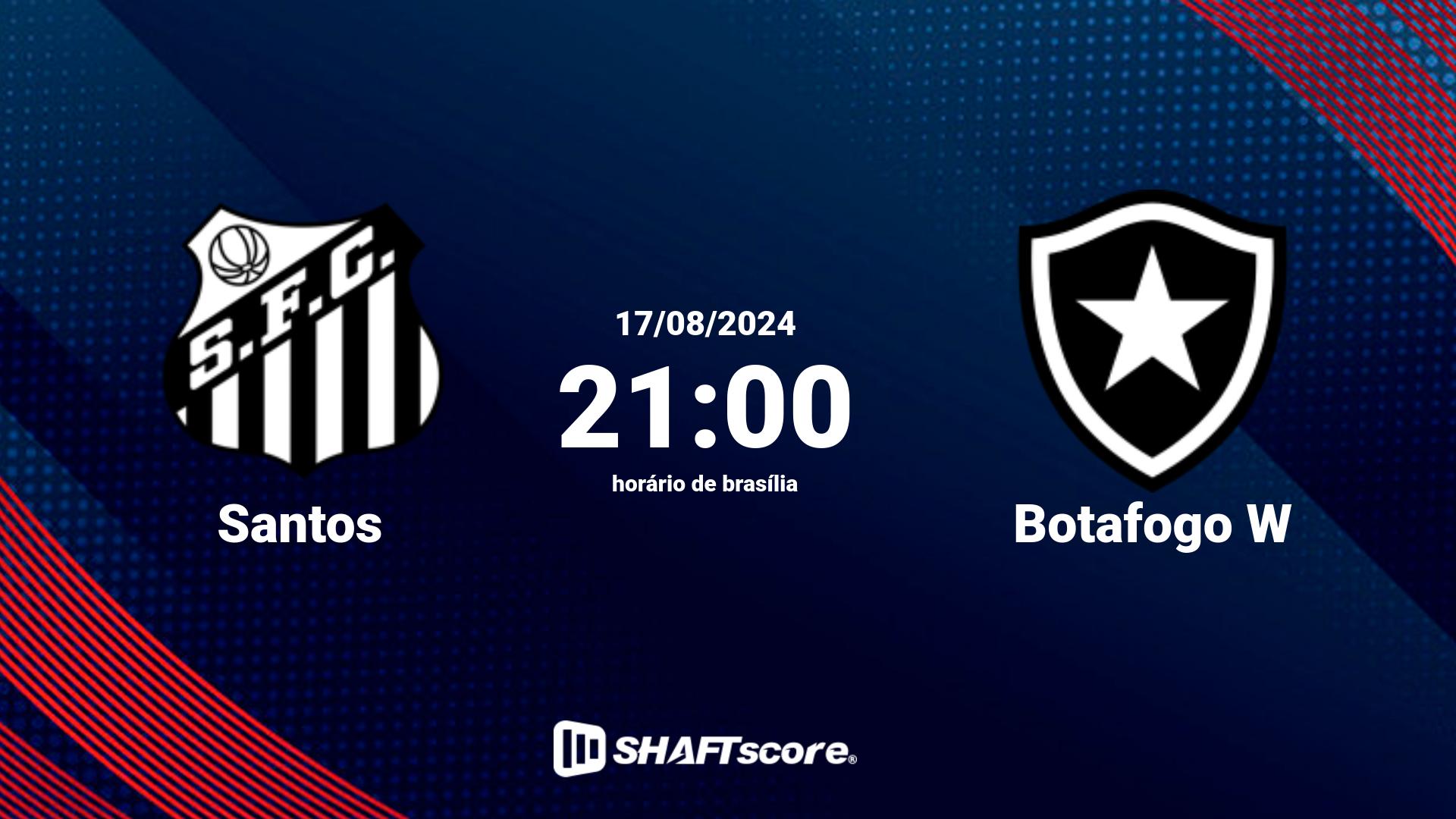 Estatísticas do jogo Santos vs Botafogo W 22.06 21:00