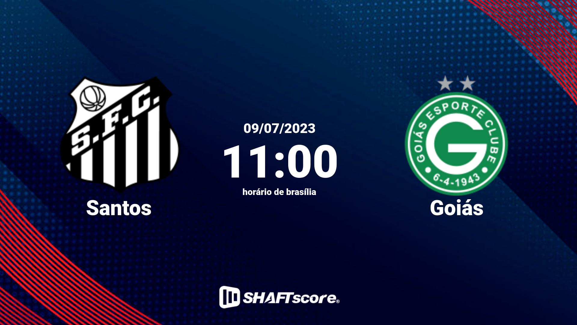 Estatísticas do jogo Santos vs Goiás 09.07 11:00