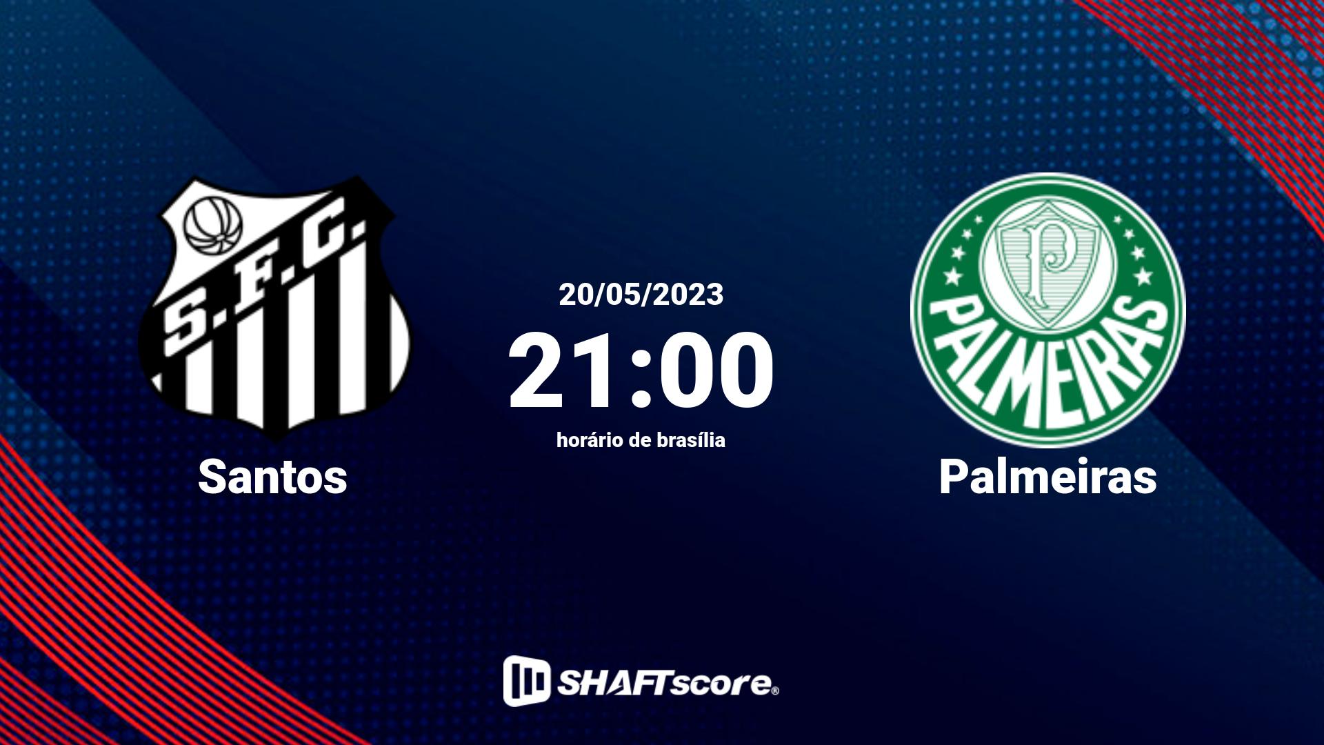 Estatísticas do jogo Santos vs Palmeiras 20.05 21:00