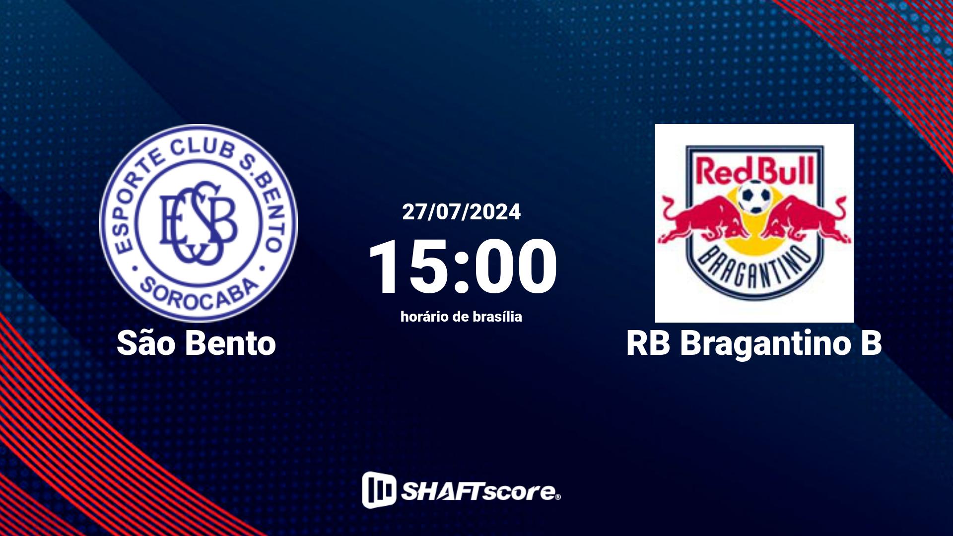 Estatísticas do jogo São Bento vs RB Bragantino B 27.07 15:00