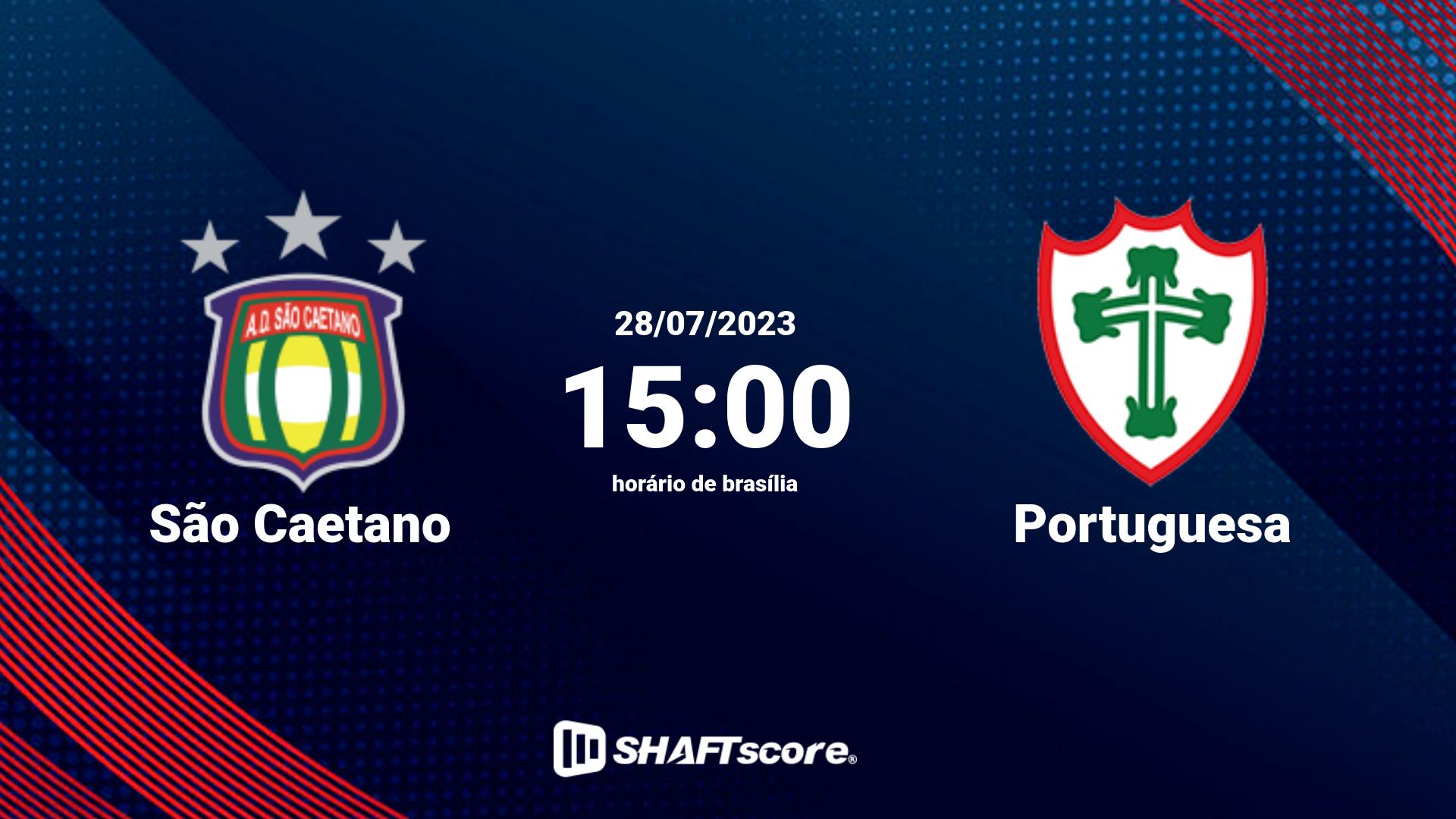 Estatísticas do jogo São Caetano vs Portuguesa 28.07 15:00