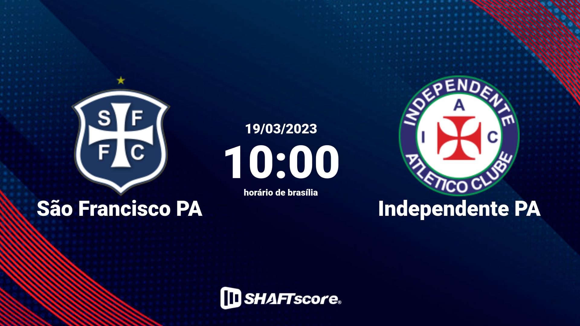 Estatísticas do jogo São Francisco PA vs Independente PA 19.03 10:00