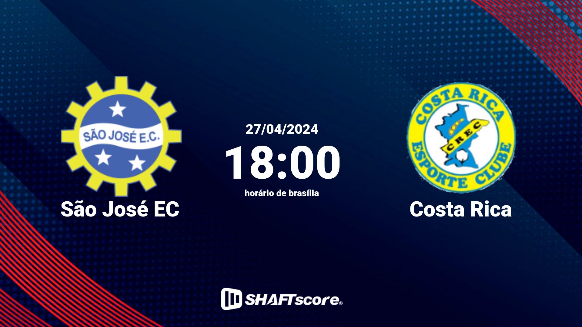 Estatísticas do jogo São José EC vs Costa Rica 27.04 18:00