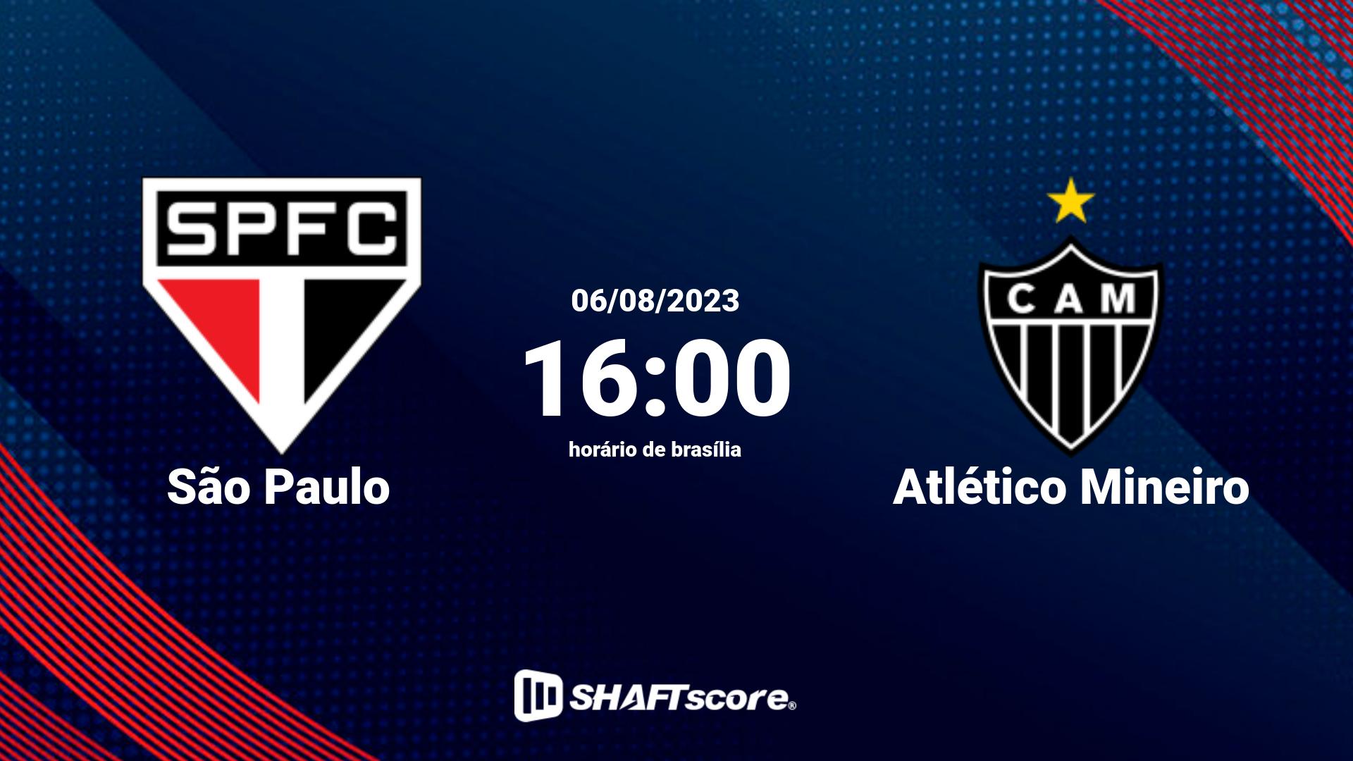 Estatísticas do jogo São Paulo vs Atlético Mineiro 06.08 16:00