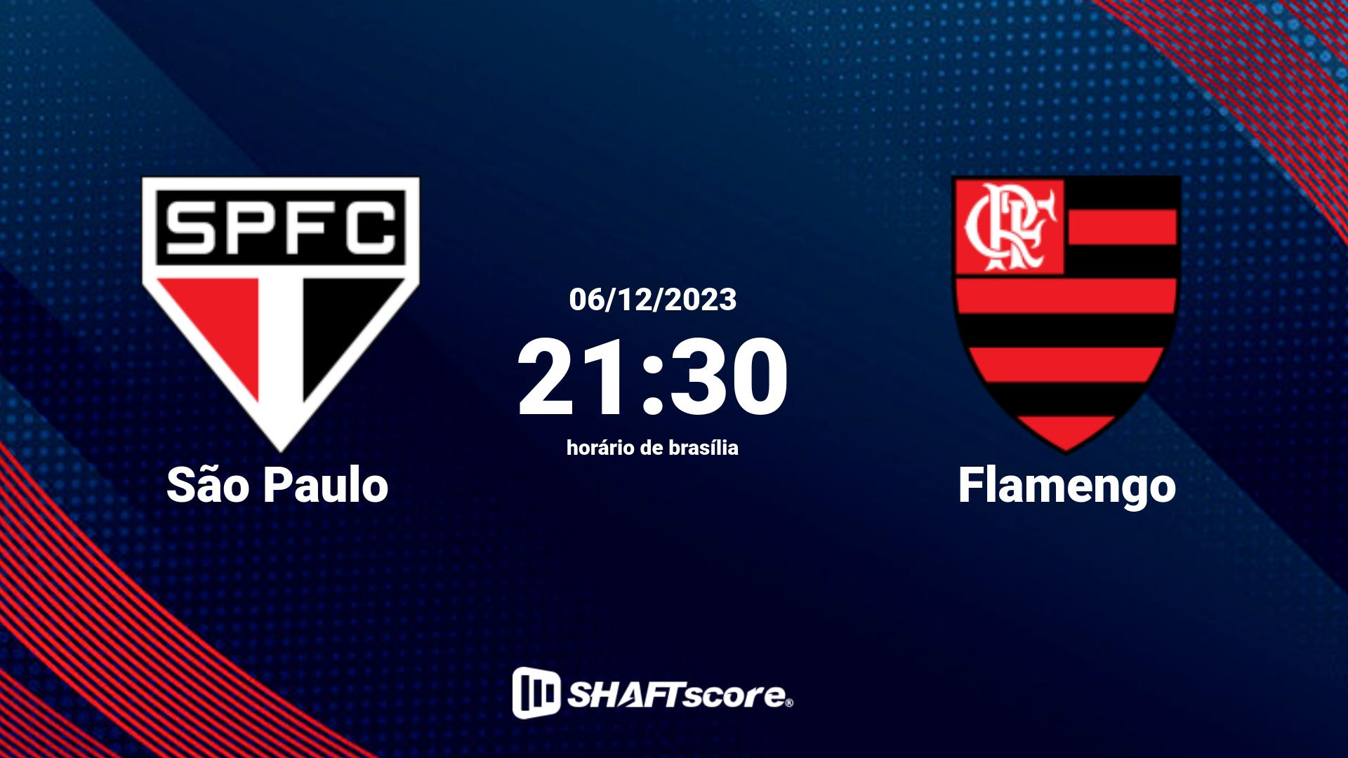 Estatísticas do jogo São Paulo vs Flamengo 06.12 21:30