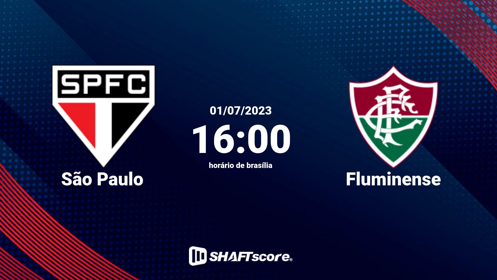 Estatísticas do jogo São Paulo vs Fluminense 01.07 16:00