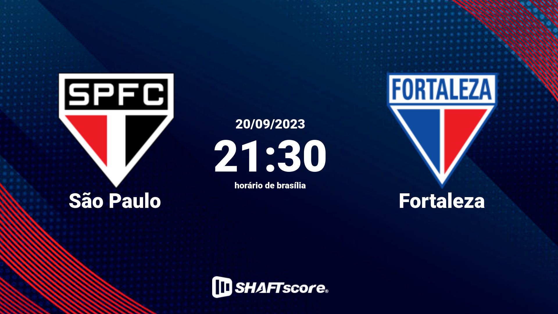 Estatísticas do jogo São Paulo vs Fortaleza 20.09 21:30