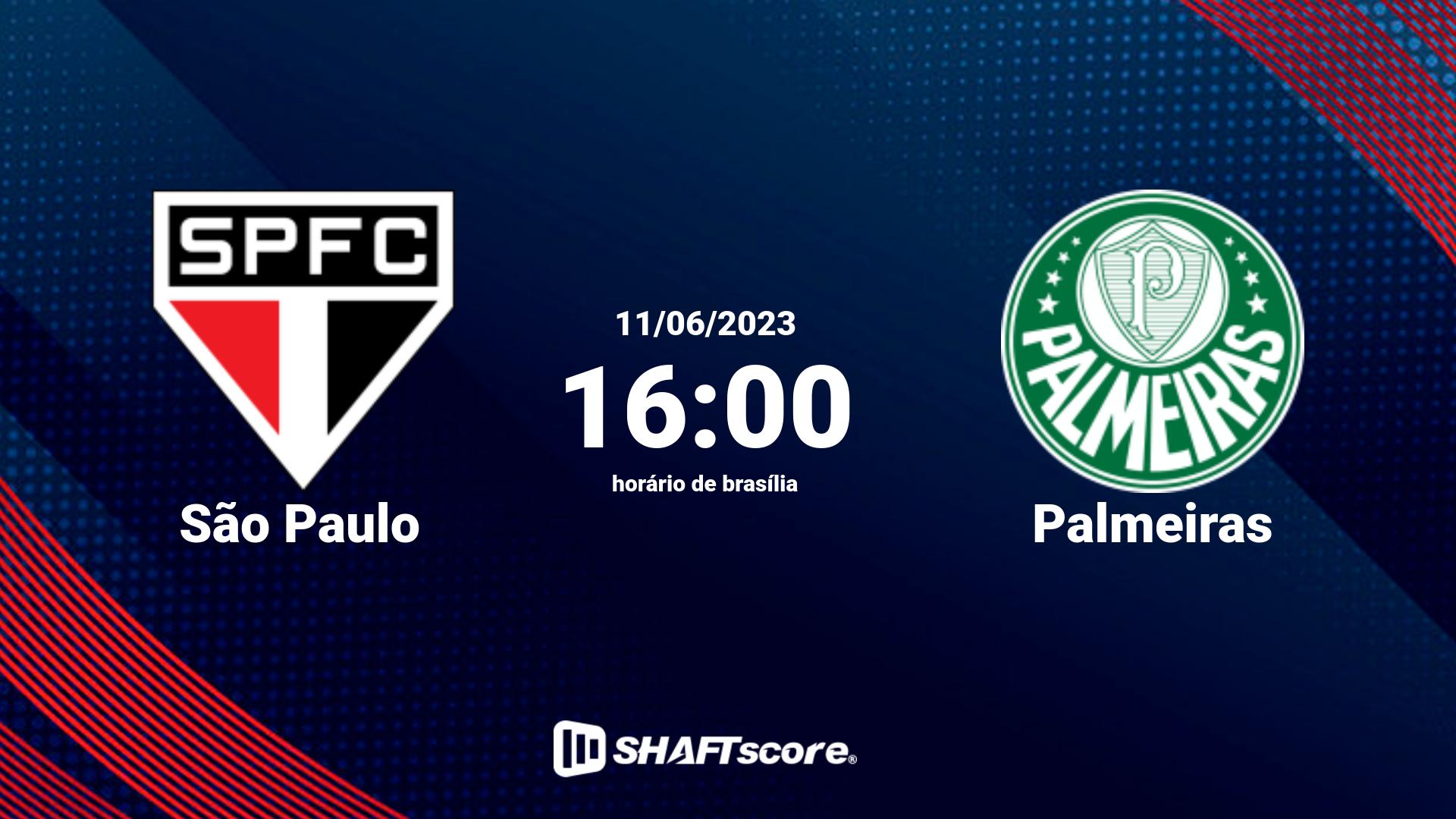 Estatísticas do jogo São Paulo vs Palmeiras 11.06 16:00