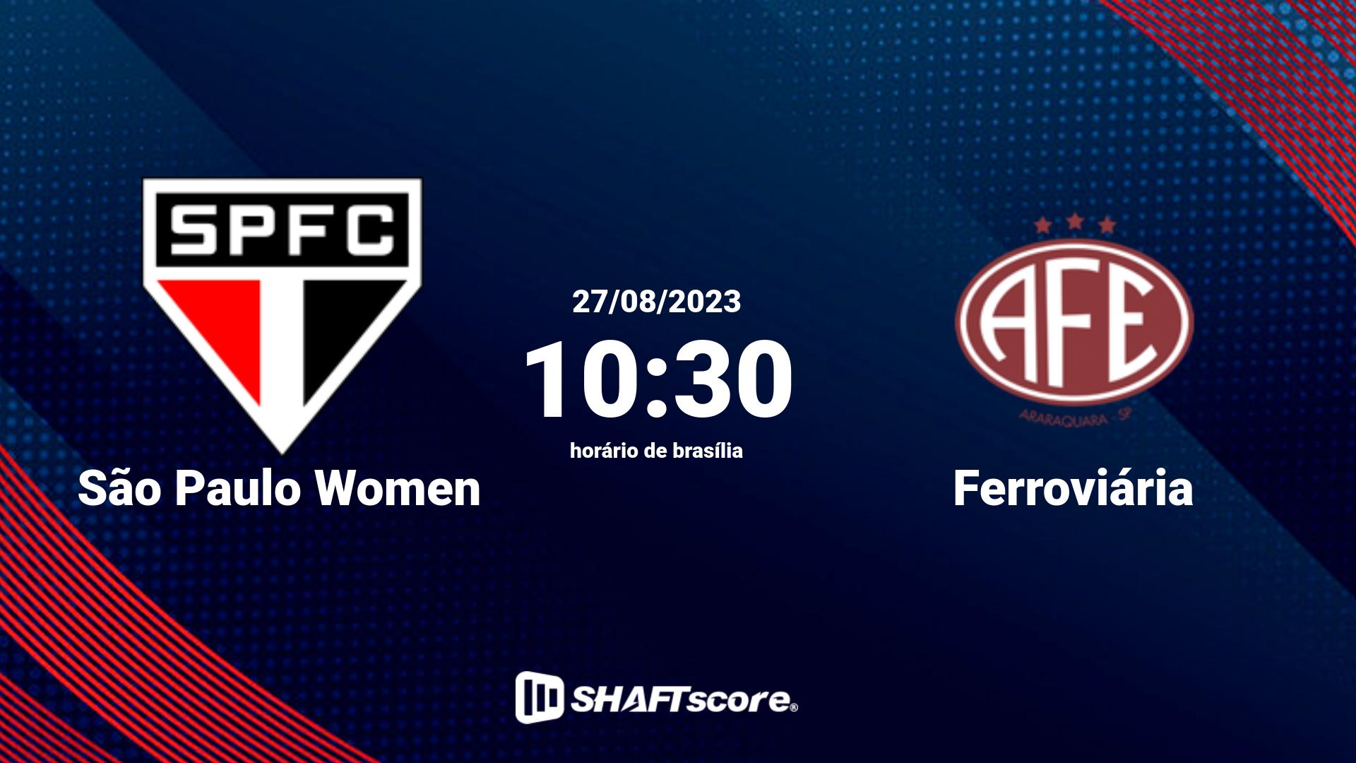 Estatísticas do jogo São Paulo Women vs Ferroviária 27.08 10:30