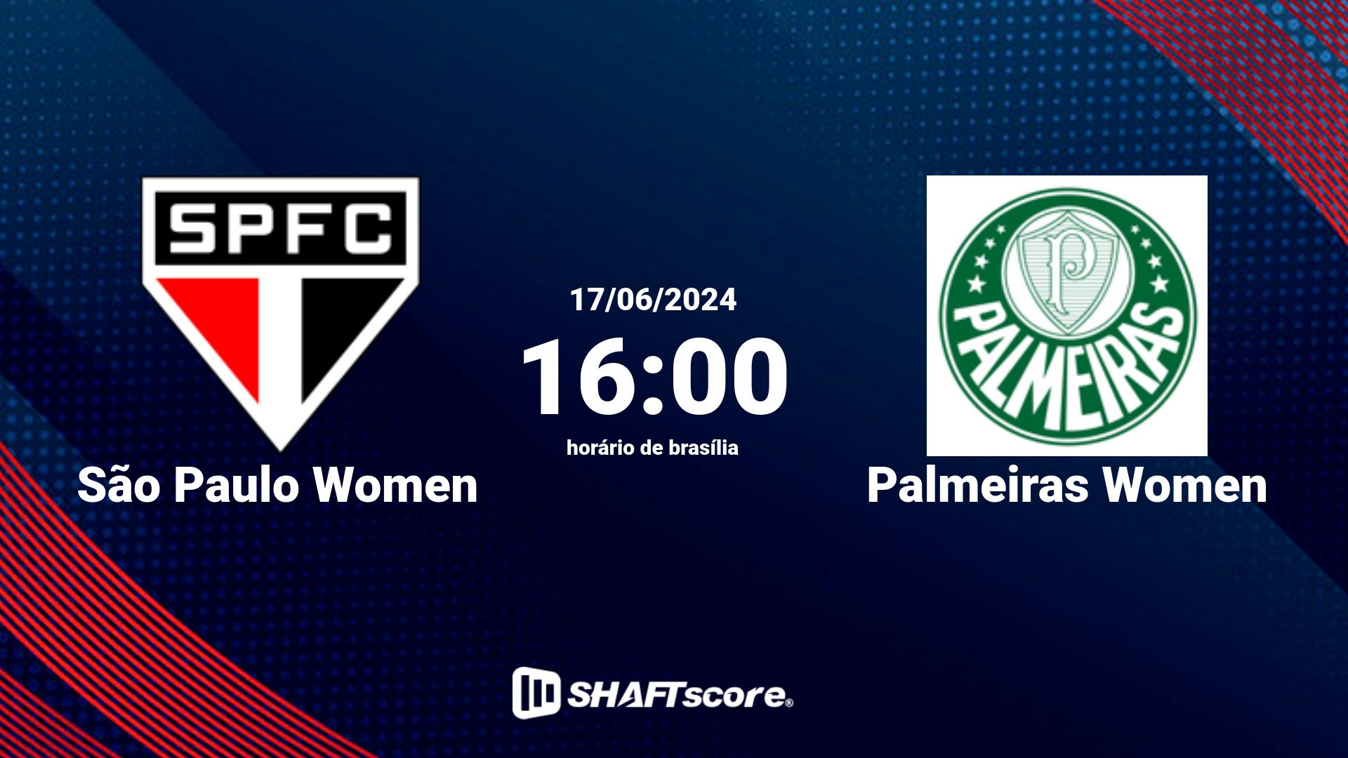 Estatísticas do jogo São Paulo Women vs Palmeiras Women 17.06 16:30