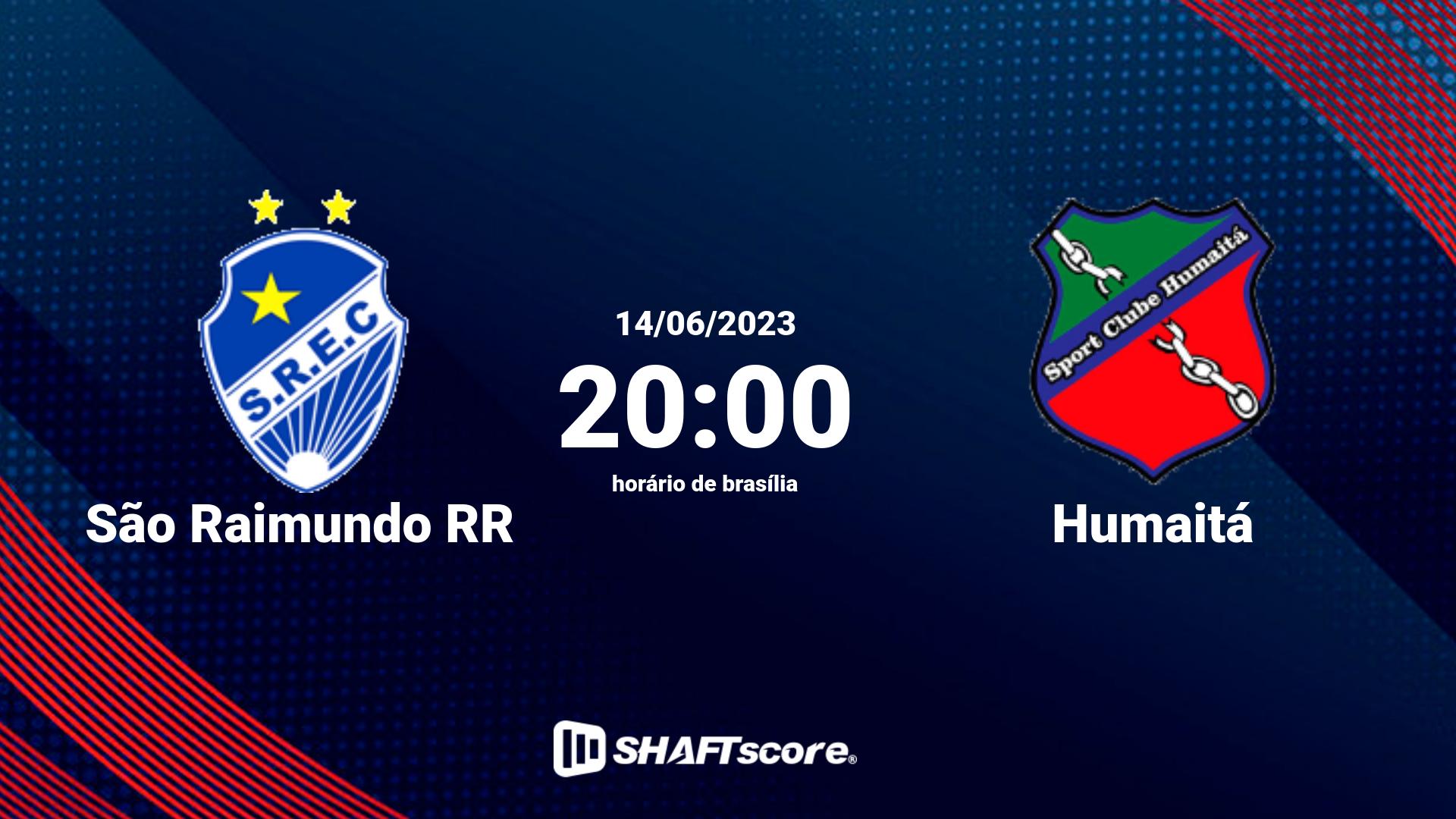 Estatísticas do jogo São Raimundo RR vs Humaitá 14.06 20:00