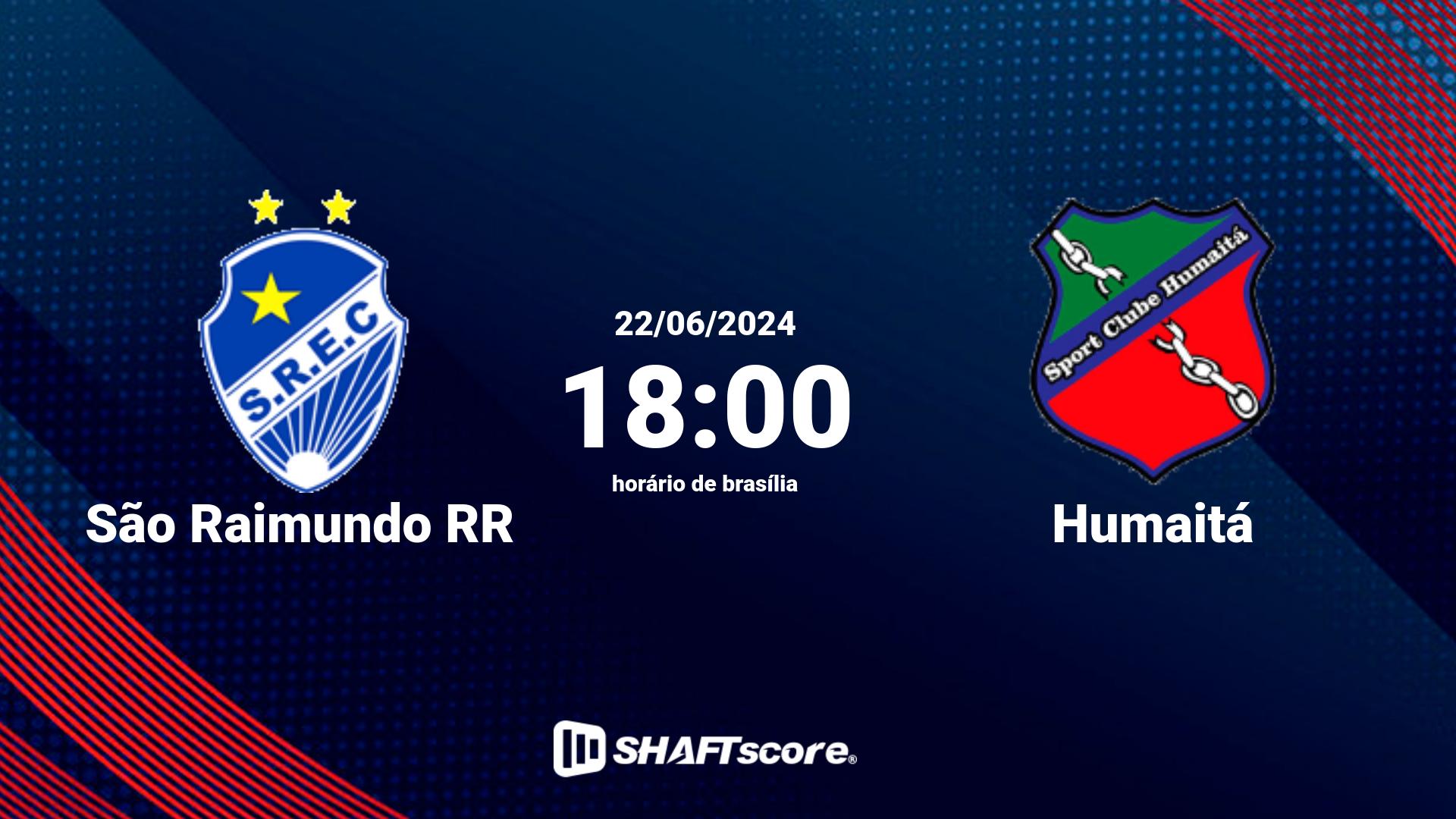 Estatísticas do jogo São Raimundo RR vs Humaitá 22.06 18:00