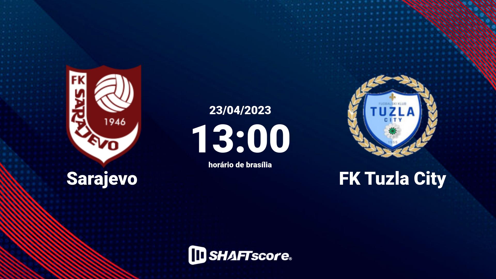 Estatísticas do jogo Sarajevo vs FK Tuzla City 23.04 13:00