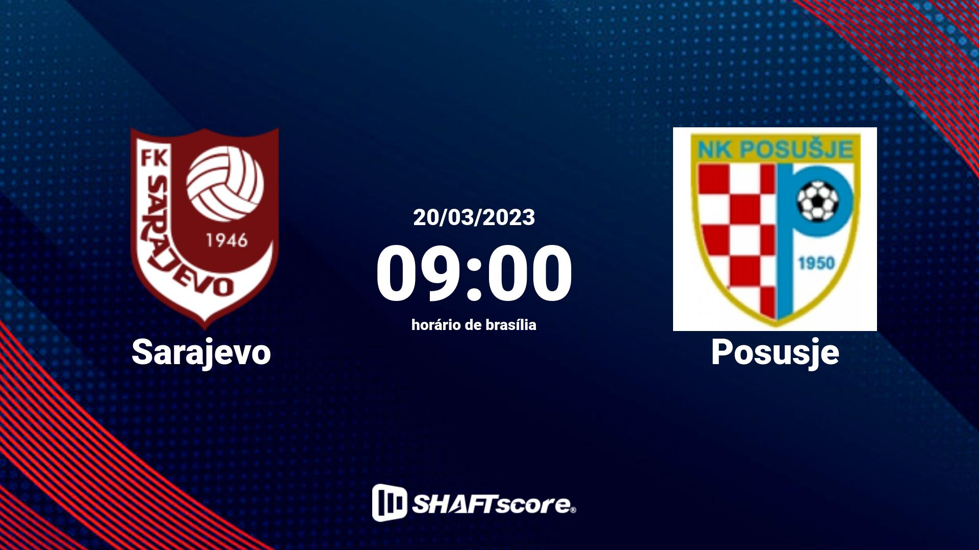 Estatísticas do jogo Sarajevo vs Posusje 20.03 09:00