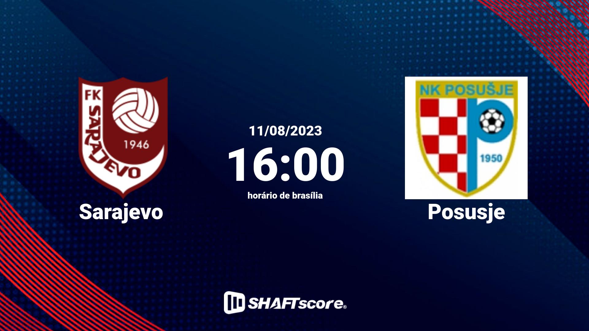 Estatísticas do jogo Sarajevo vs Posusje 11.08 16:00