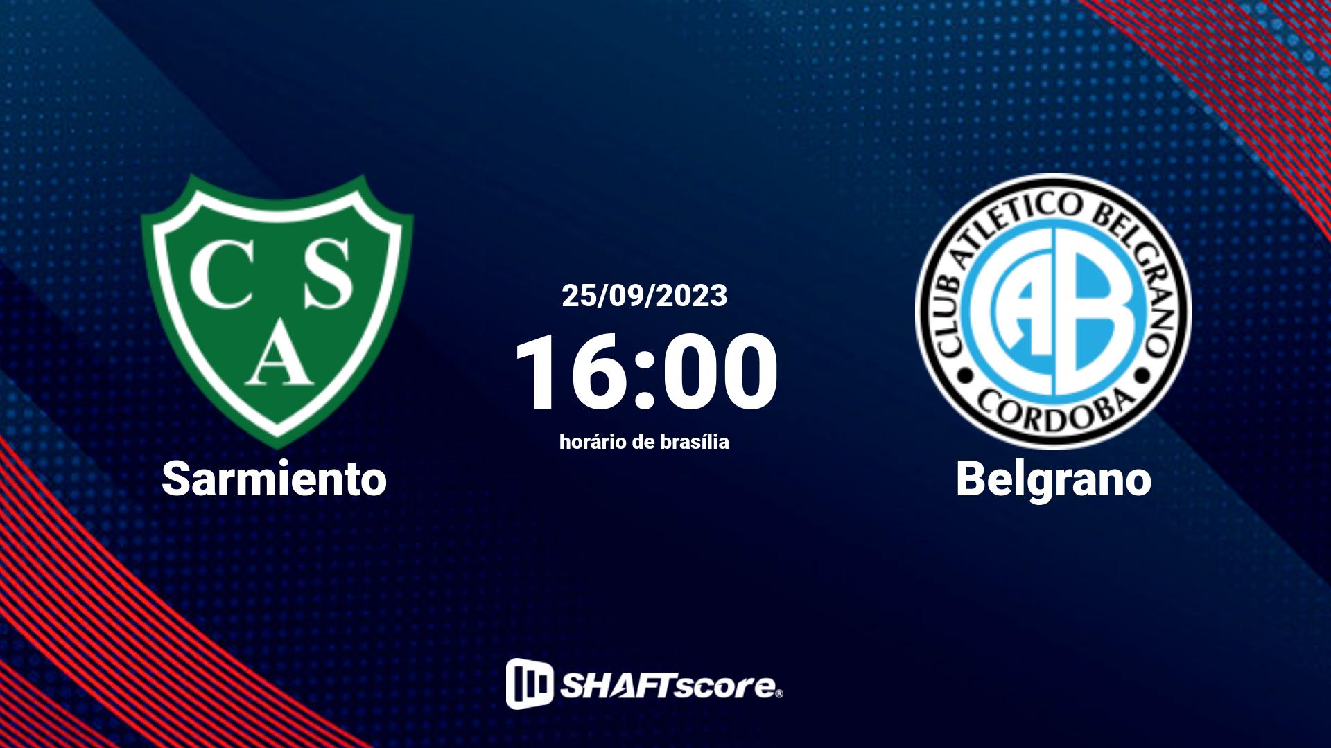 Estatísticas do jogo Sarmiento vs Belgrano 25.09 16:00