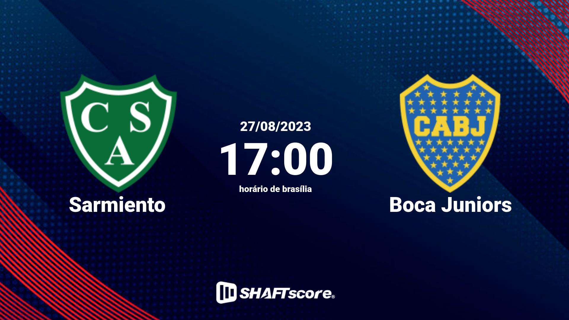 Estatísticas do jogo Sarmiento vs Boca Juniors 27.08 17:00