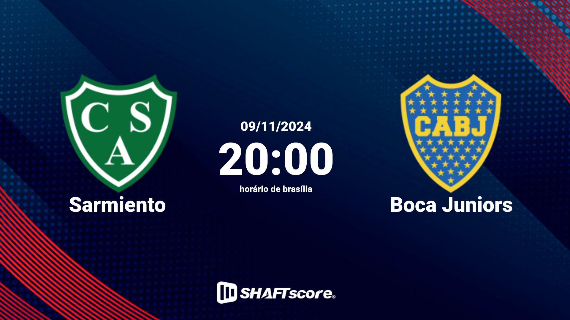 Estatísticas do jogo Sarmiento vs Boca Juniors 09.11 20:00