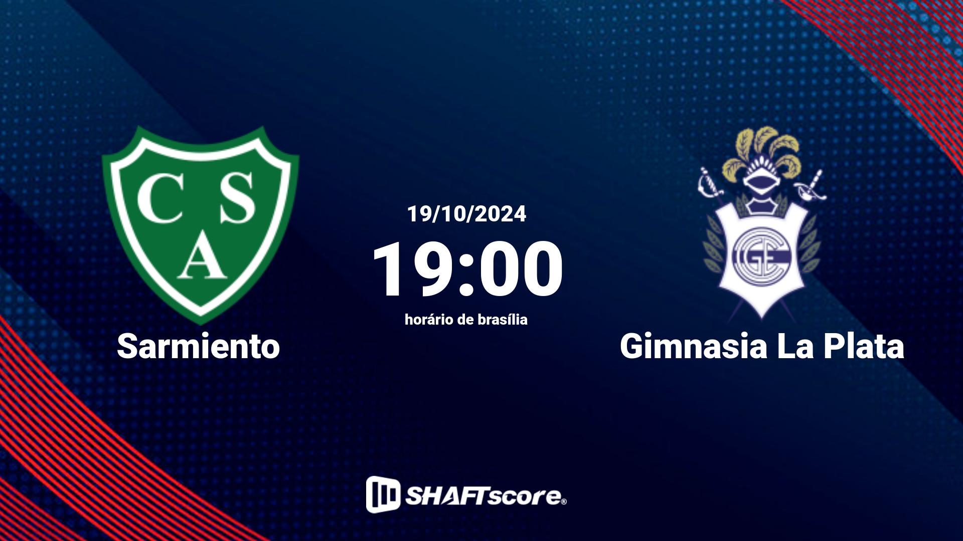 Estatísticas do jogo Sarmiento vs Gimnasia La Plata 19.10 19:00