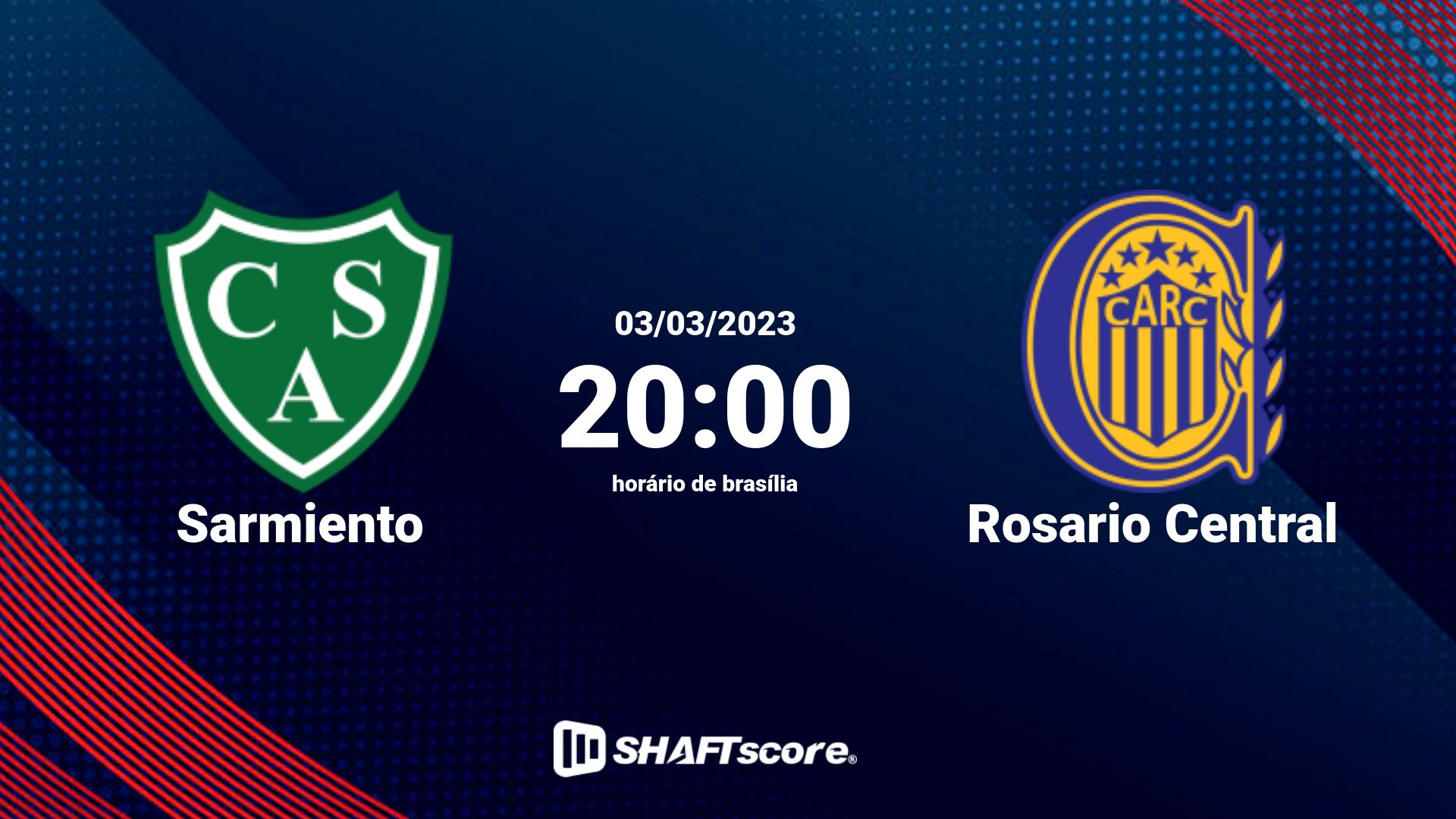 Estatísticas do jogo Sarmiento vs Rosario Central 03.03 20:00