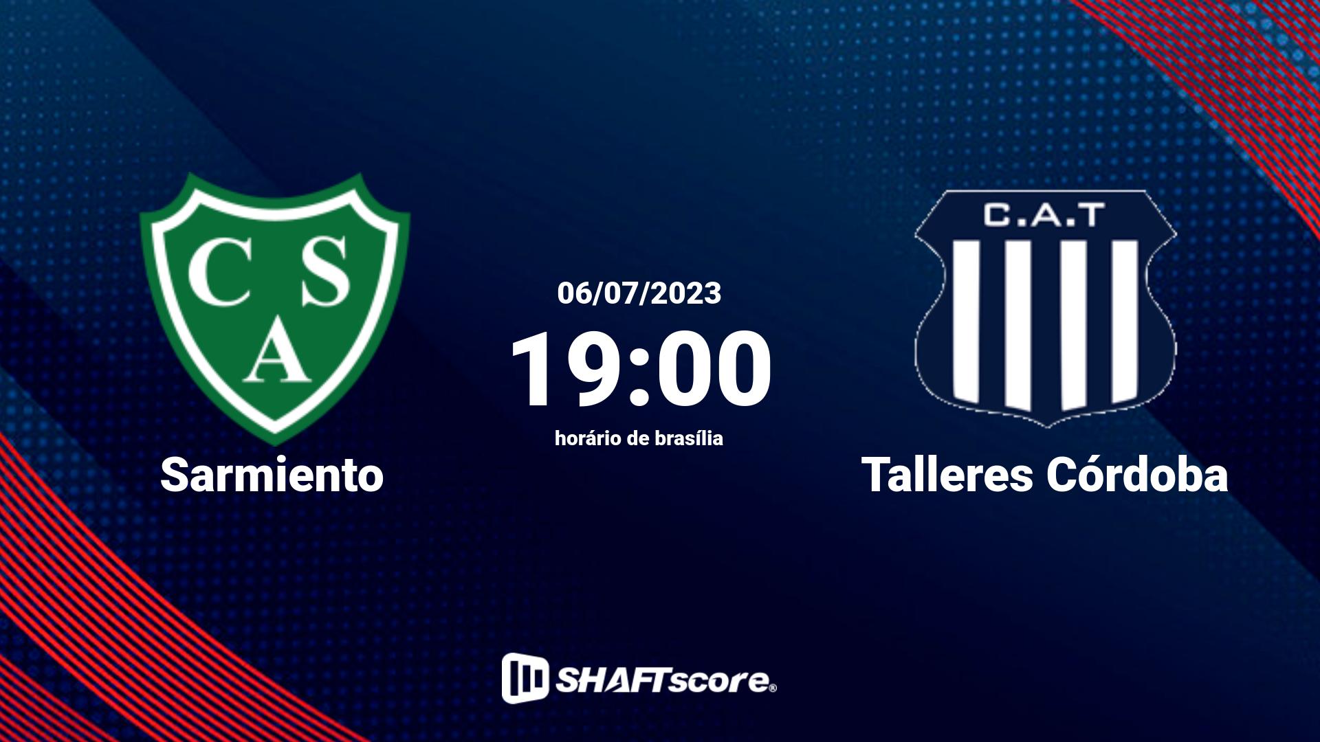 Estatísticas do jogo Sarmiento vs Talleres Córdoba 06.07 19:00