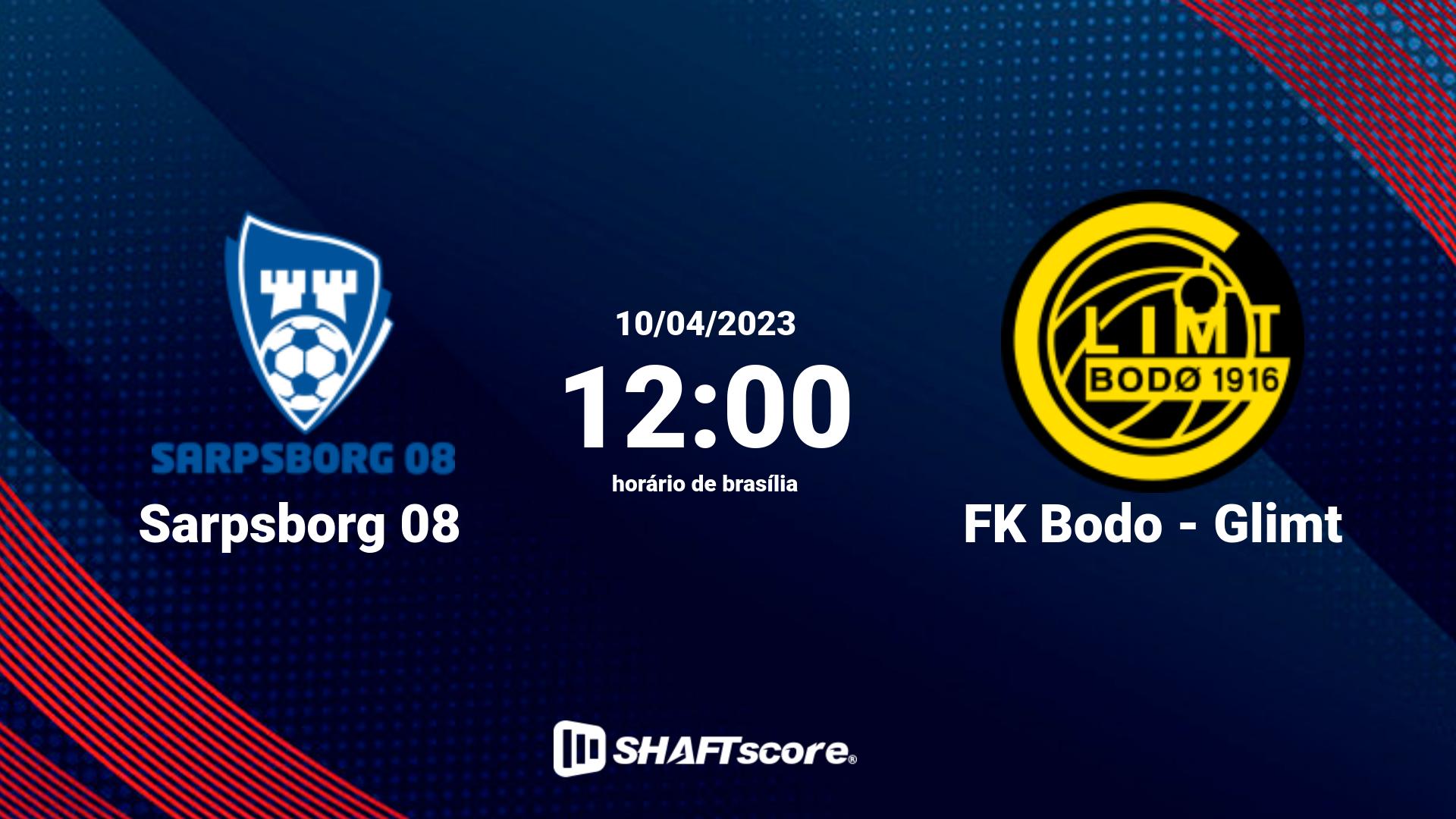 Estatísticas do jogo Sarpsborg 08 vs FK Bodo - Glimt 10.04 12:00