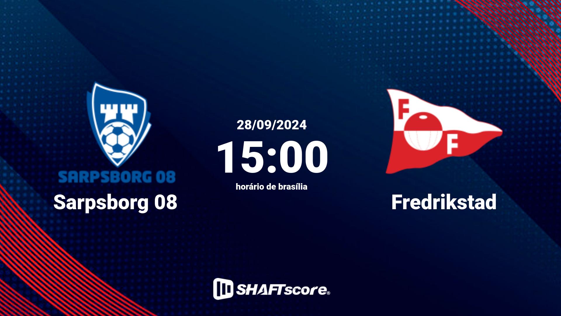 Estatísticas do jogo Sarpsborg 08 vs Fredrikstad 28.09 15:00