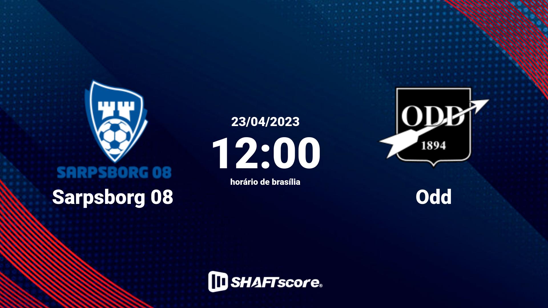 Estatísticas do jogo Sarpsborg 08 vs Odd 23.04 12:00