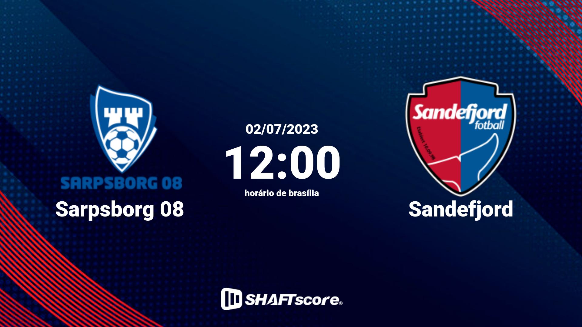 Estatísticas do jogo Sarpsborg 08 vs Sandefjord 02.07 12:00