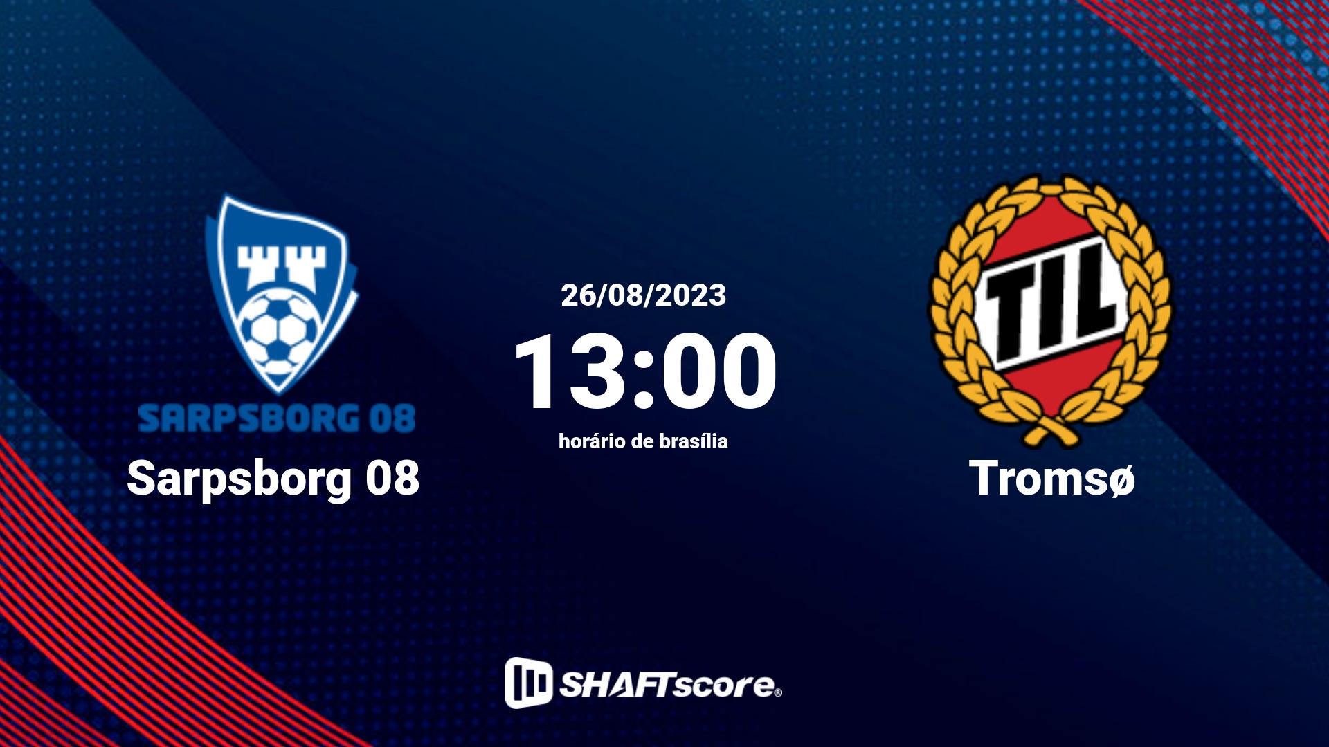 Estatísticas do jogo Sarpsborg 08 vs Tromsø 26.08 13:00