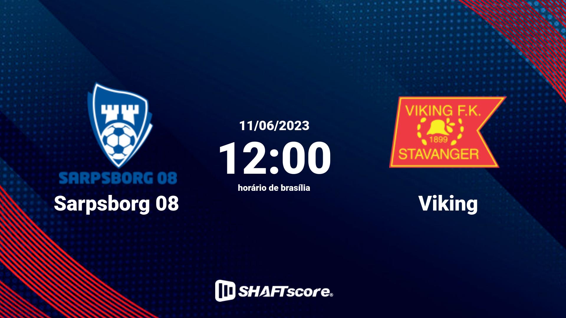 Estatísticas do jogo Sarpsborg 08 vs Viking 11.06 12:00