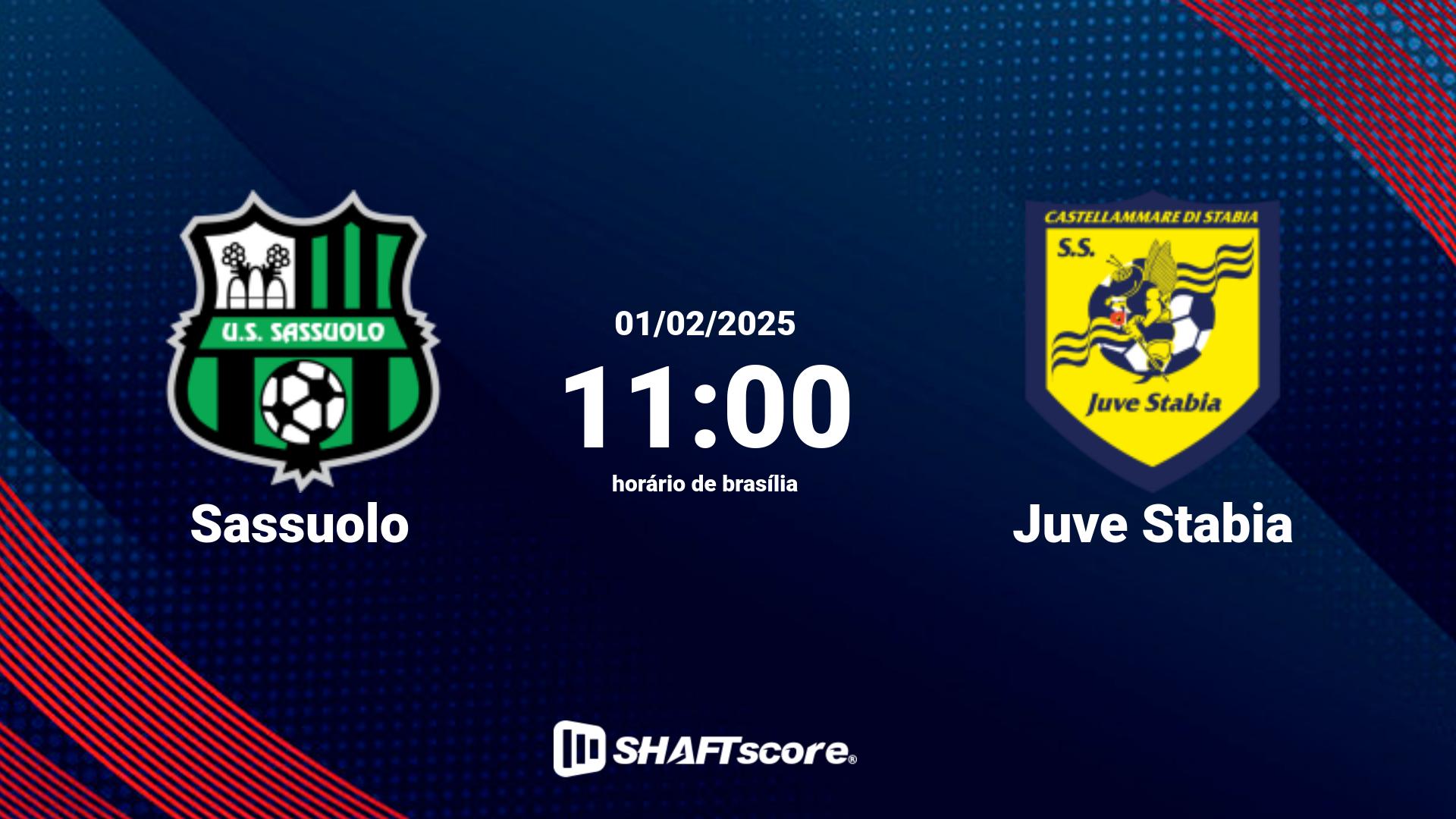 Estatísticas do jogo Sassuolo vs Juve Stabia 01.02 11:00