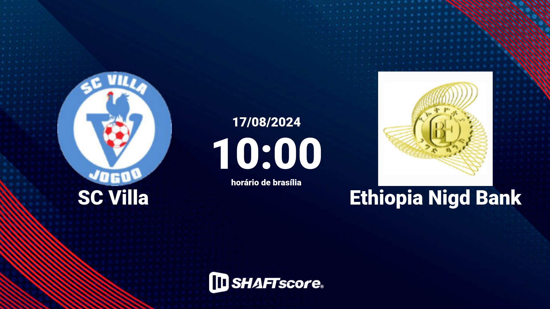 Estatísticas do jogo SC Villa vs Ethiopia Nigd Bank 17.08 10:00