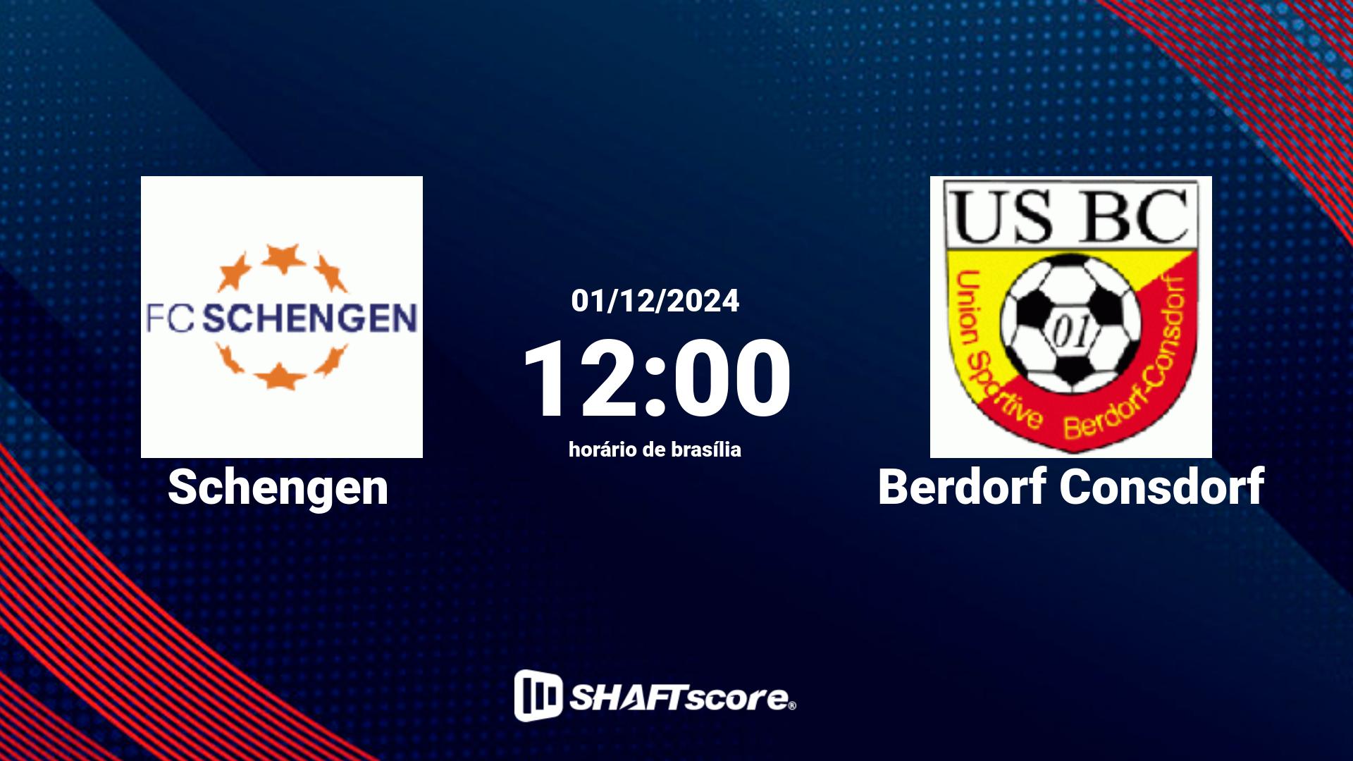 Estatísticas do jogo Schengen vs Berdorf Consdorf 01.12 12:00