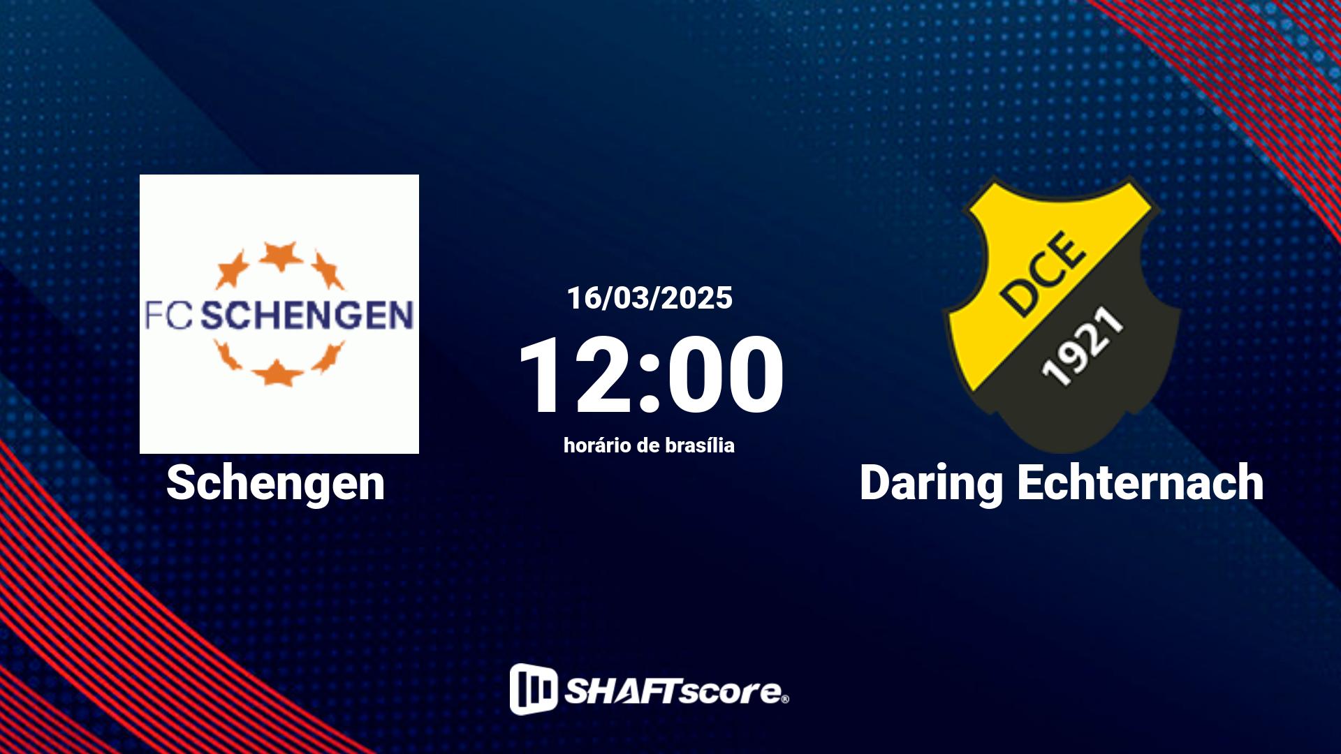 Estatísticas do jogo Schengen vs Daring Echternach 16.03 12:00