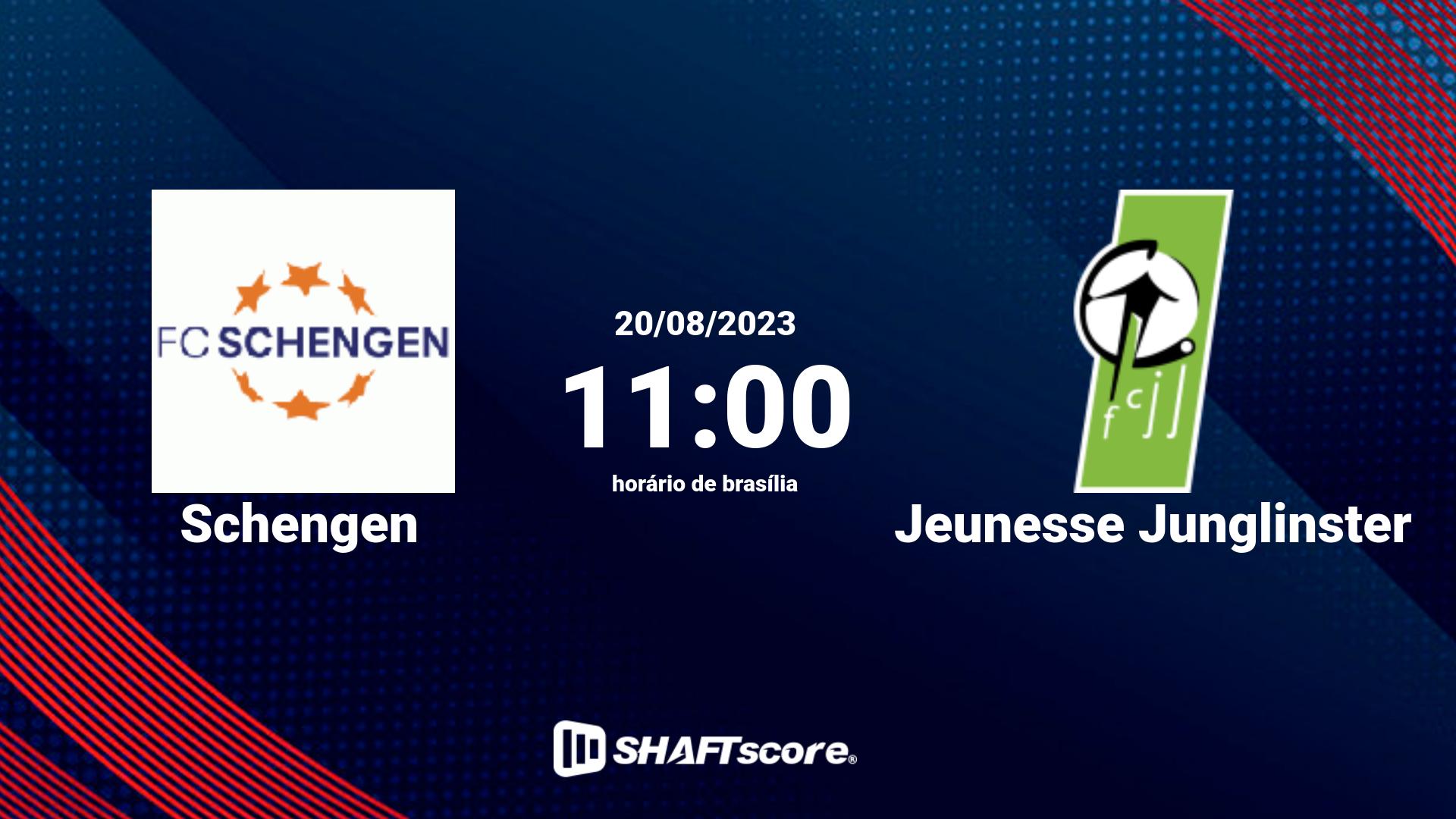 Estatísticas do jogo Schengen vs Jeunesse Junglinster 20.08 11:00