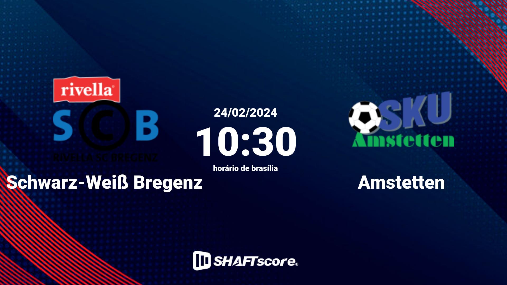 Estatísticas do jogo Schwarz-Weiß Bregenz vs Amstetten 24.02 10:30