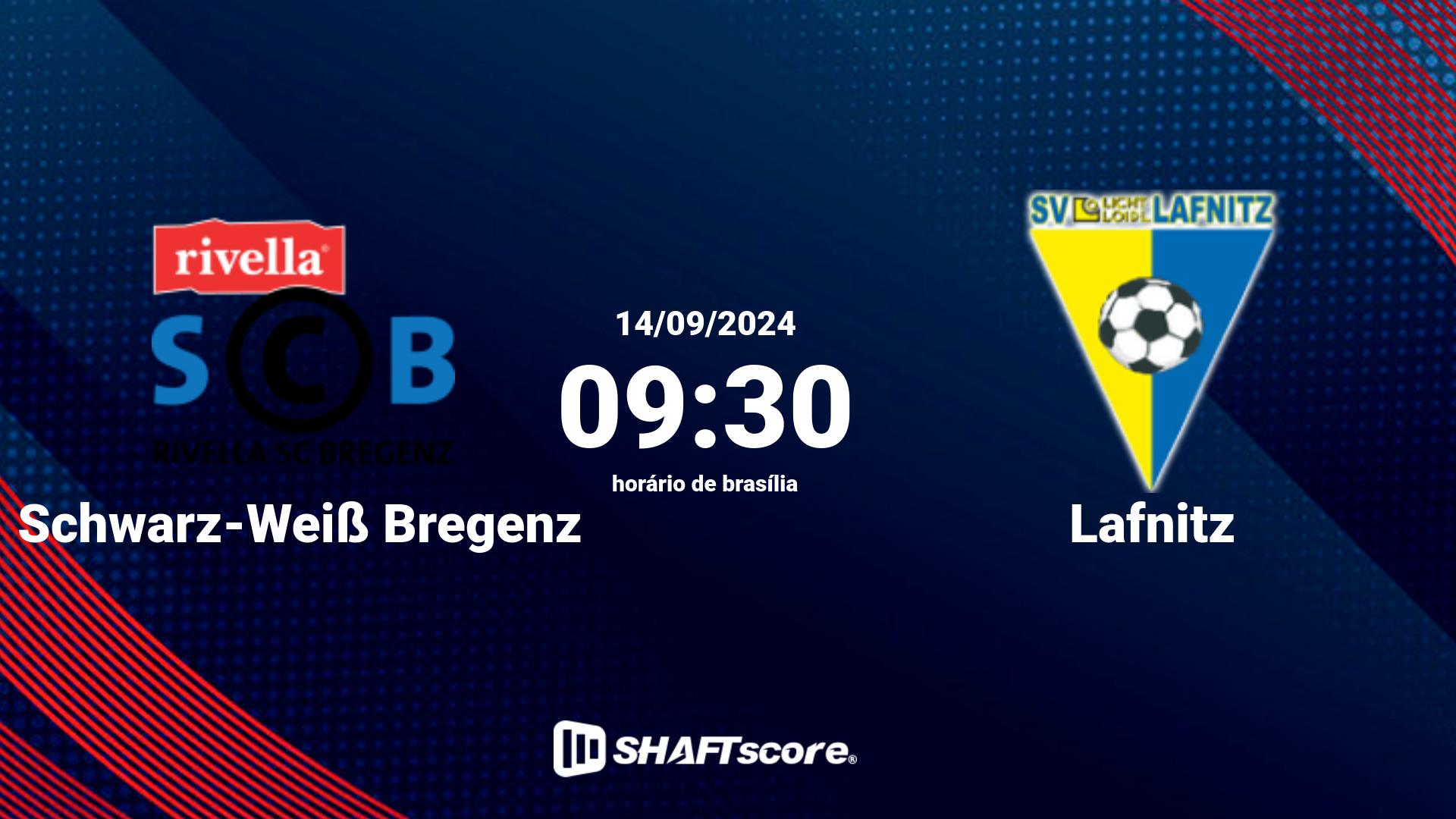 Estatísticas do jogo Schwarz-Weiß Bregenz vs Lafnitz 14.09 09:30