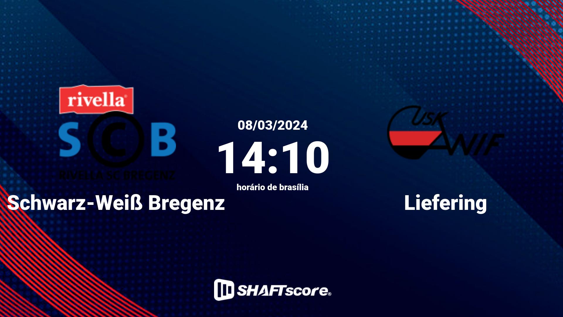 Estatísticas do jogo Schwarz-Weiß Bregenz vs Liefering 08.03 14:10