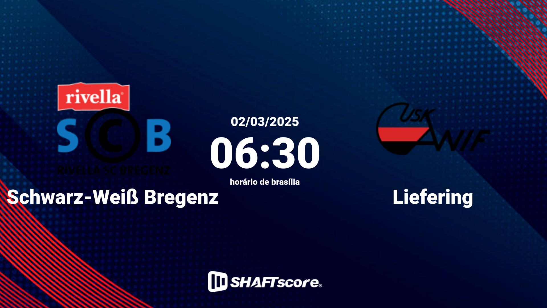 Estatísticas do jogo Schwarz-Weiß Bregenz vs Liefering 02.03 06:30