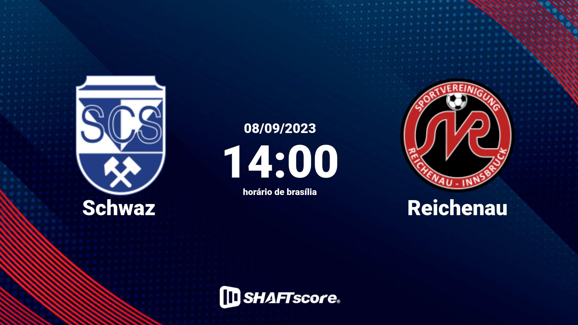 Estatísticas do jogo Schwaz vs Reichenau 08.09 14:00