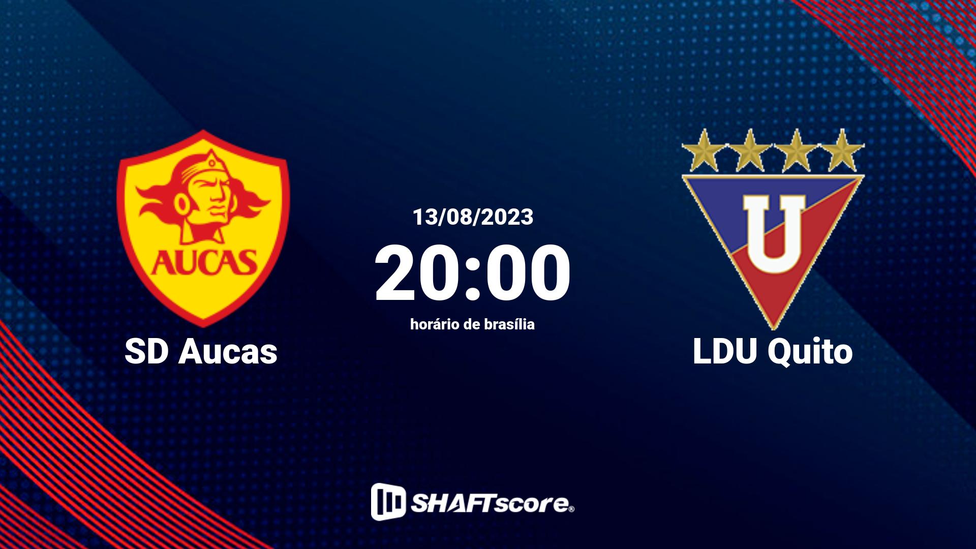 Estatísticas do jogo SD Aucas vs LDU Quito 13.08 20:00