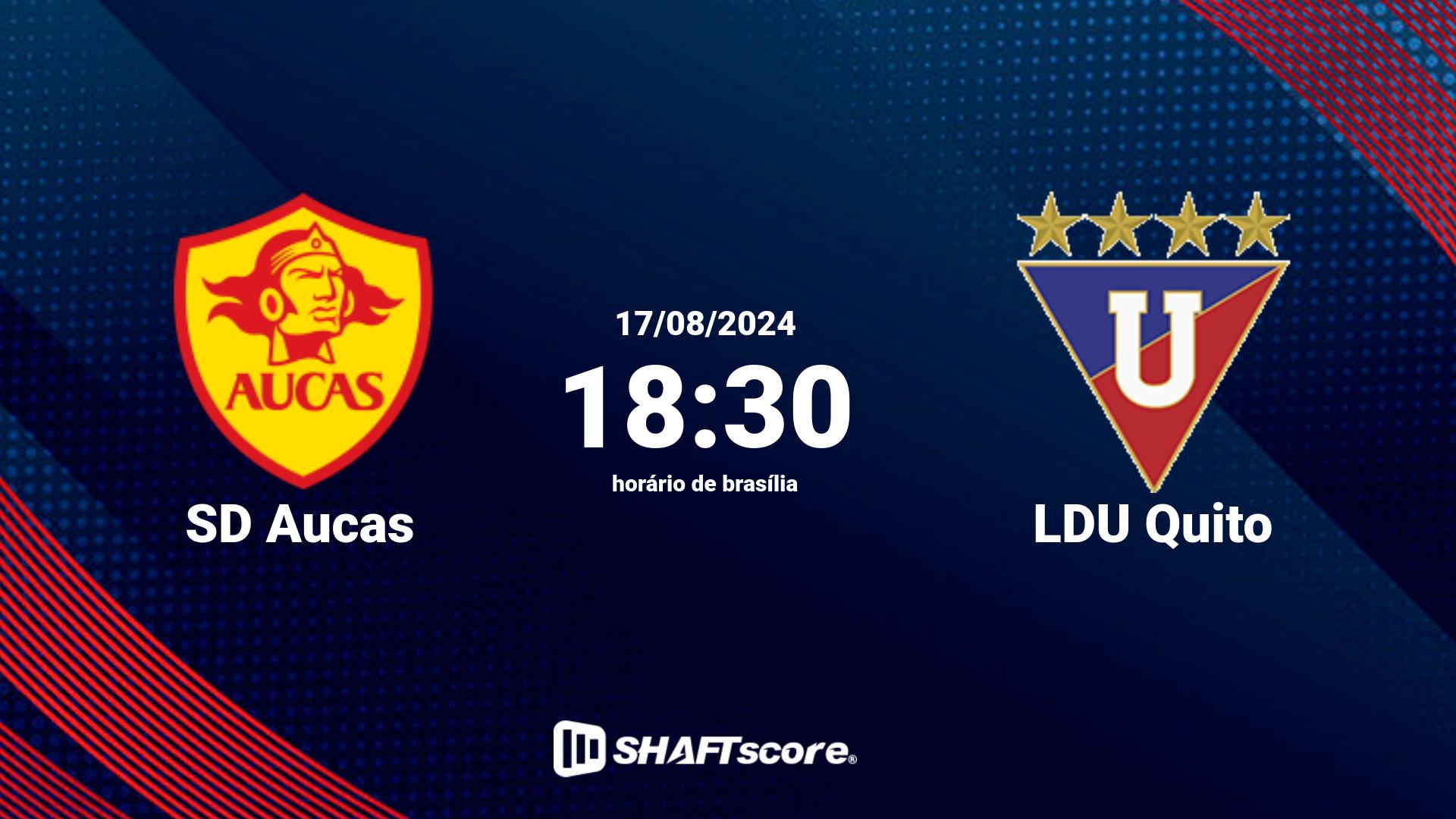 Estatísticas do jogo SD Aucas vs LDU Quito 17.08 18:30